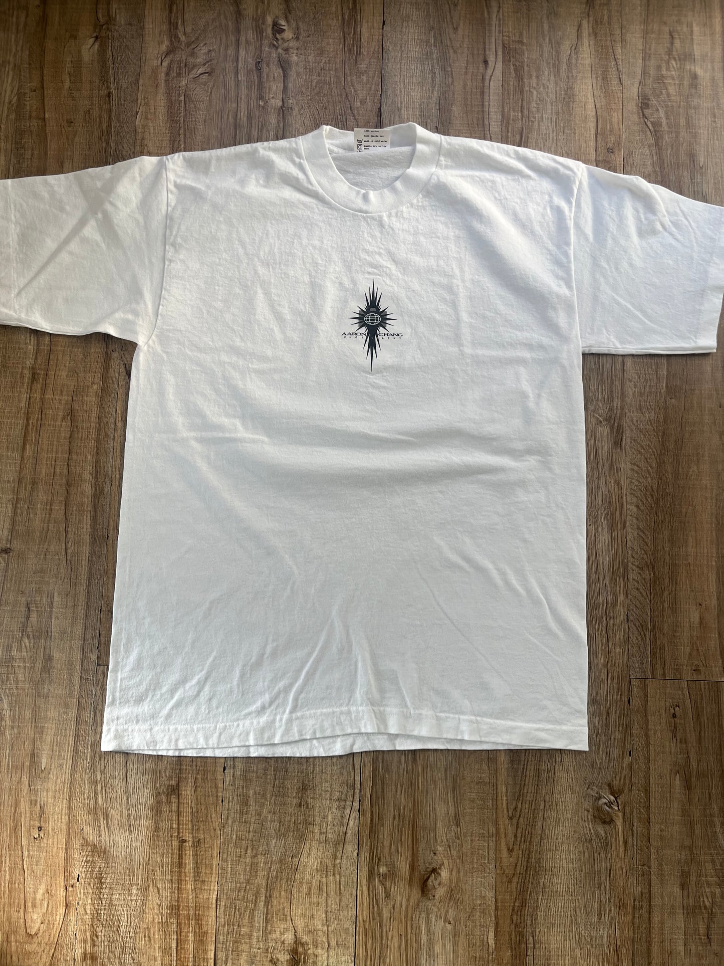 【vintage】90's Aaron Chang Body Board Photo Graphic T-shirt Made in USA(men's L)