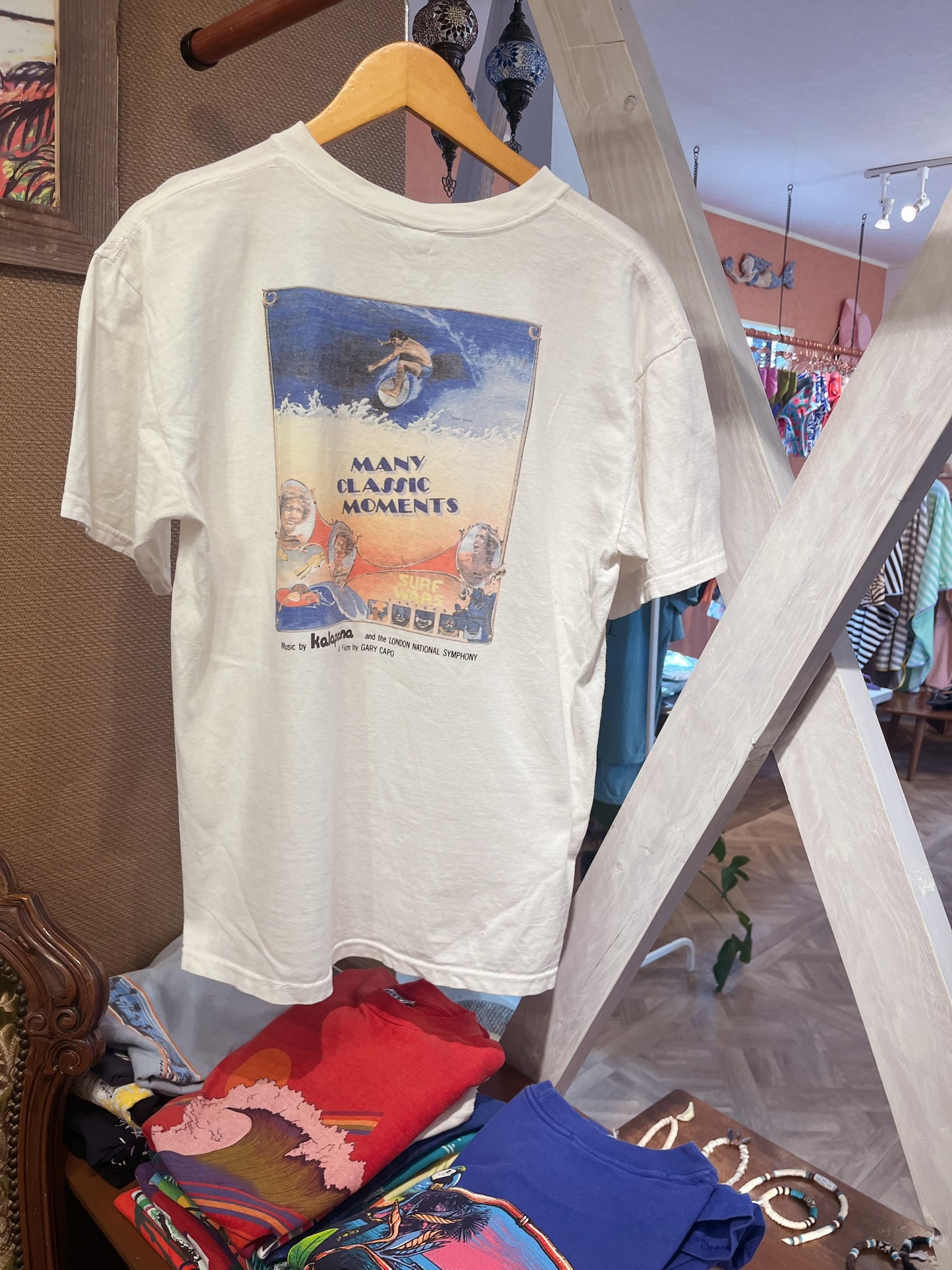00's MANY CLASSIC MOMENTS Surf T-shirt (men's M)