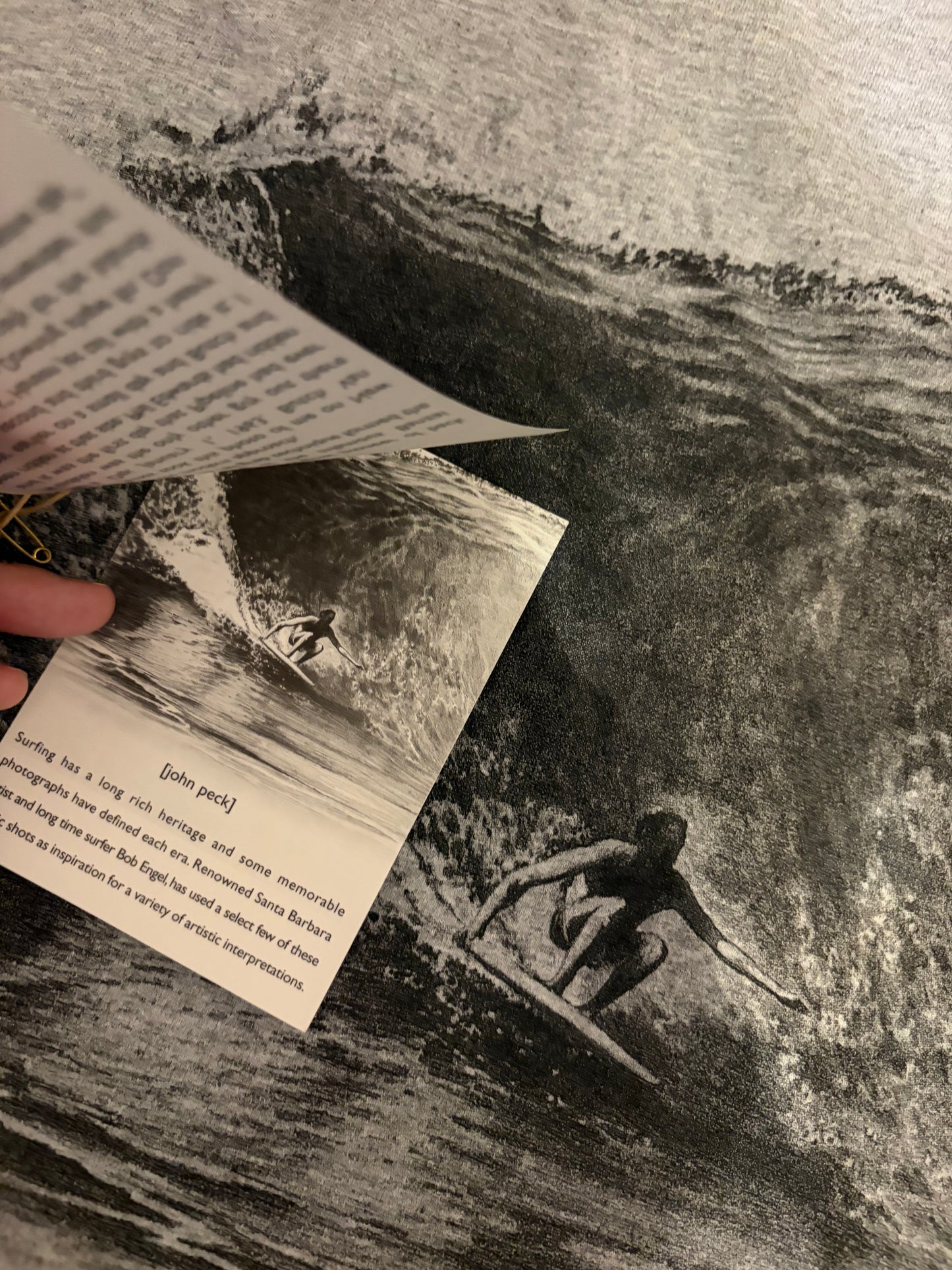 【Solitude】00's Y2K surf the waterman series john peck gray T-shirt(men's M)※カードあり