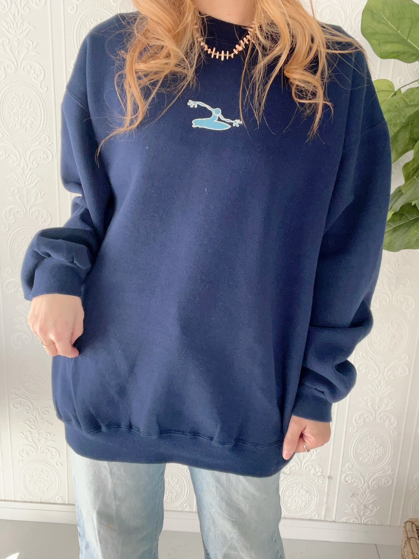 【Legend Surf Collection】DeadStock onewash 90's-00's Counter Culture Sweat Shirt navy (men's L)