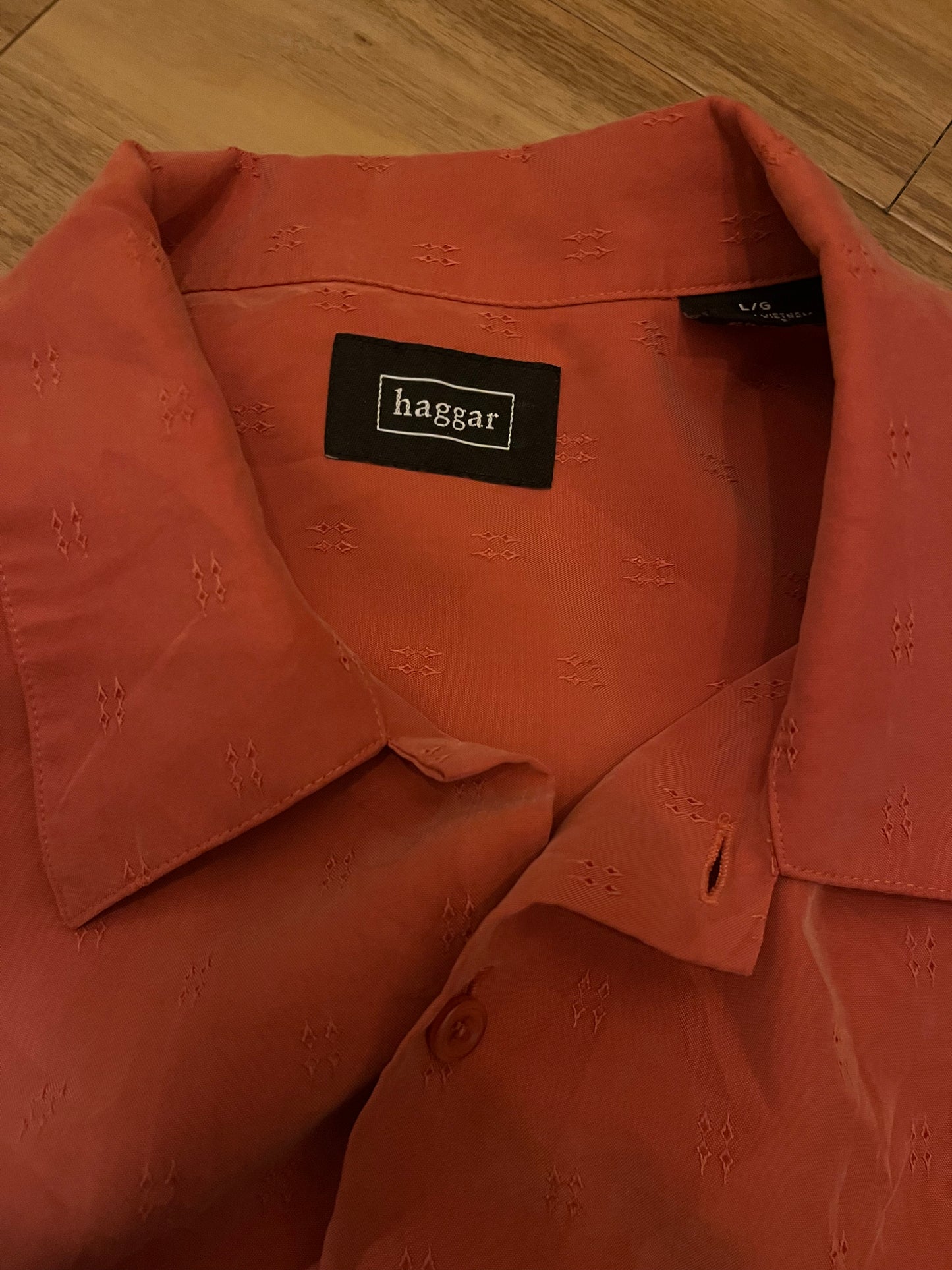 Haggar Men's Rayon Resort Shirt(men's L)