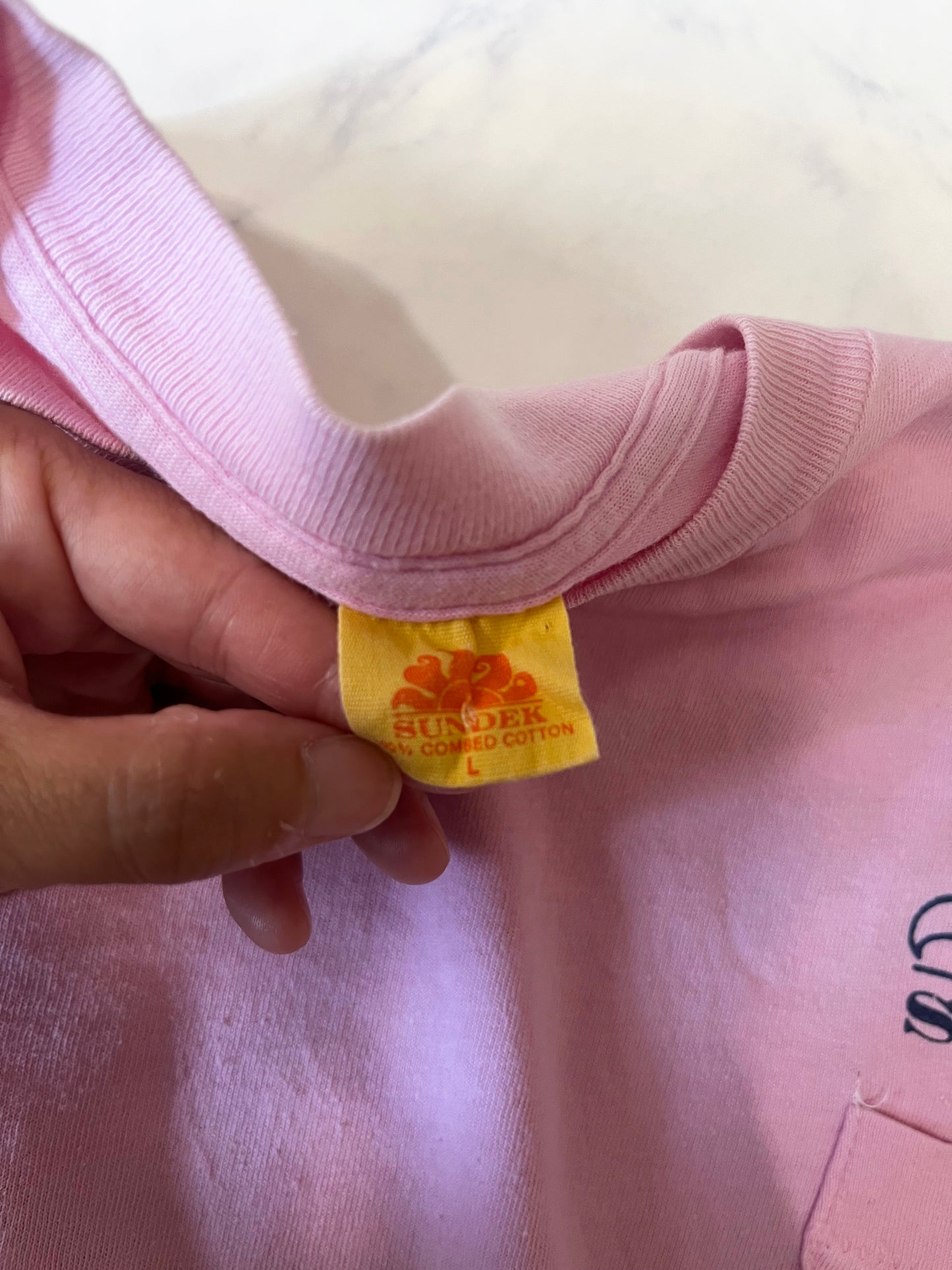 80's SUNDEK Long sleeve Pocket T-shirt (men's L)