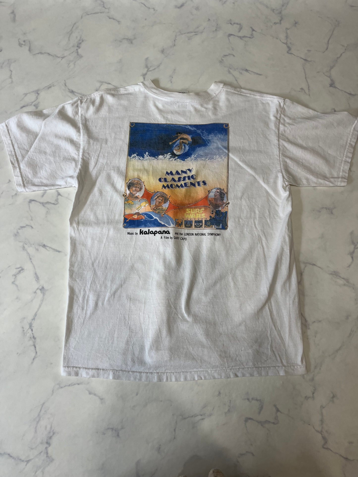 00's MANY CLASSIC MOMENTS Surf T-shirt (men's M)