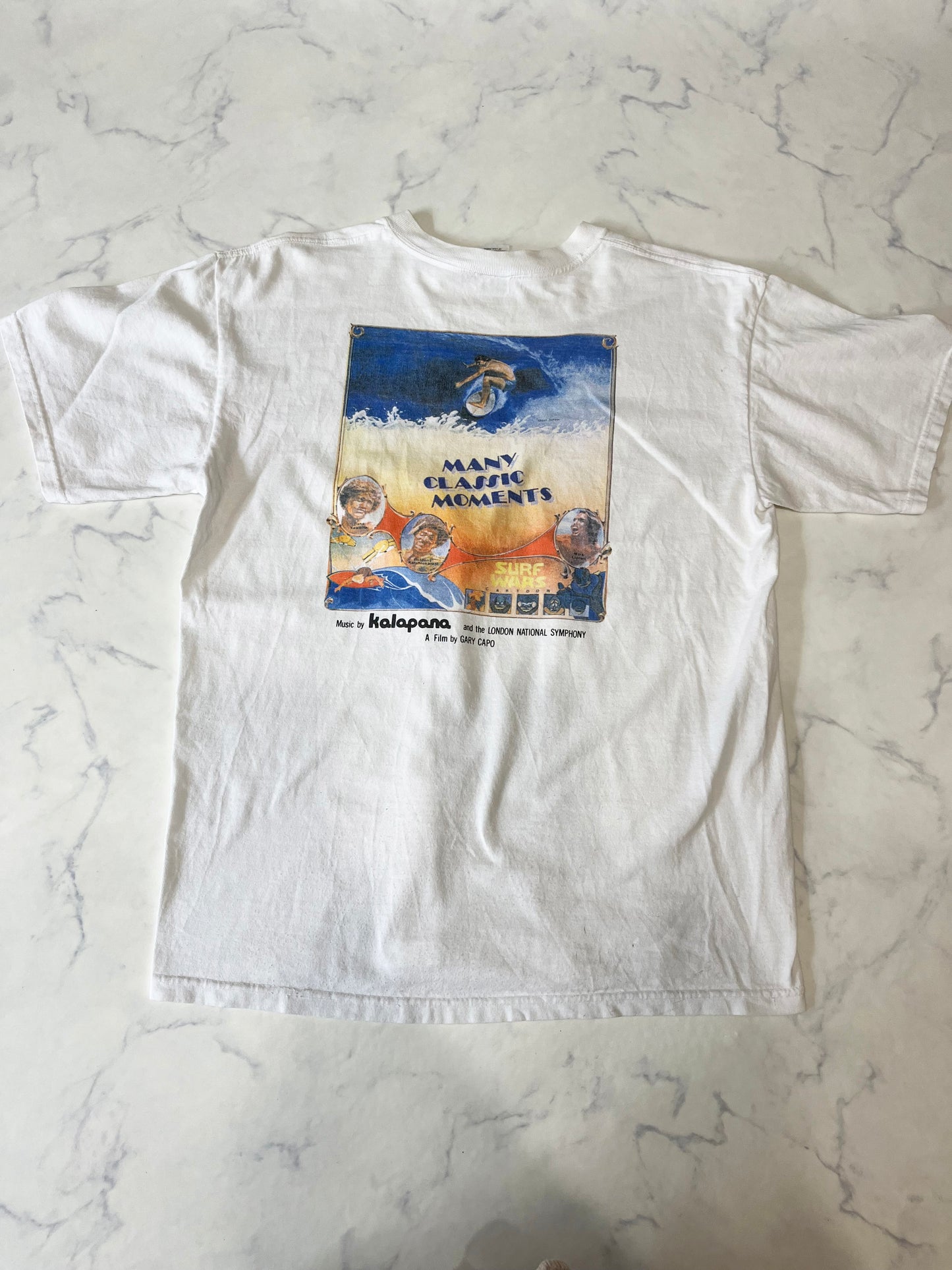 00's MANY CLASSIC MOMENTS Surf T-shirt (men's M)