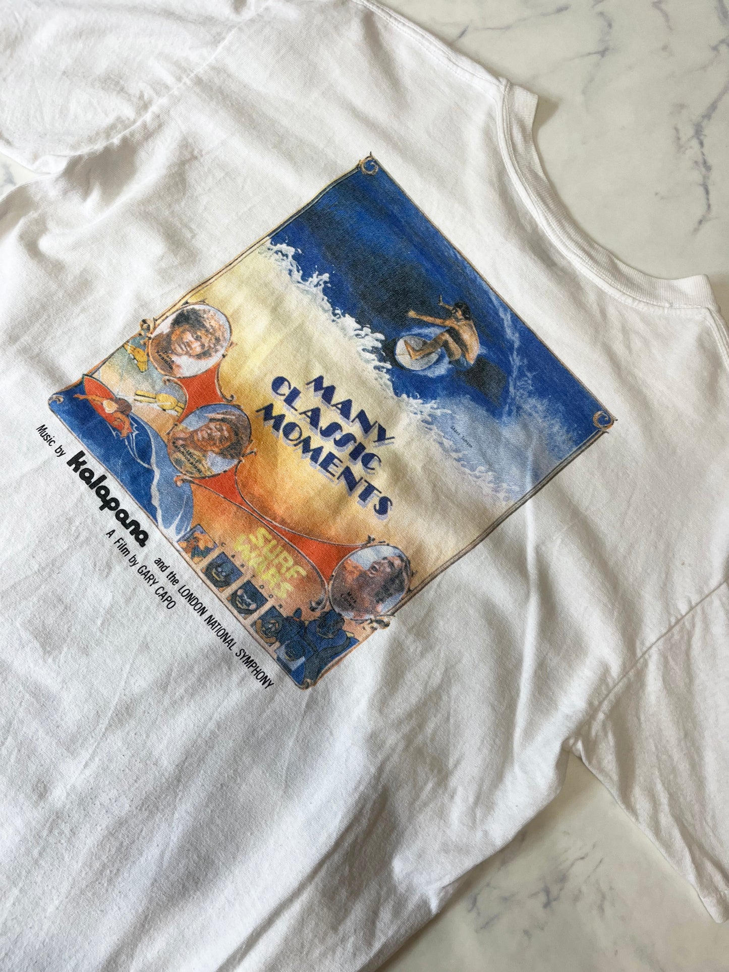 00's MANY CLASSIC MOMENTS Surf T-shirt (men's M)