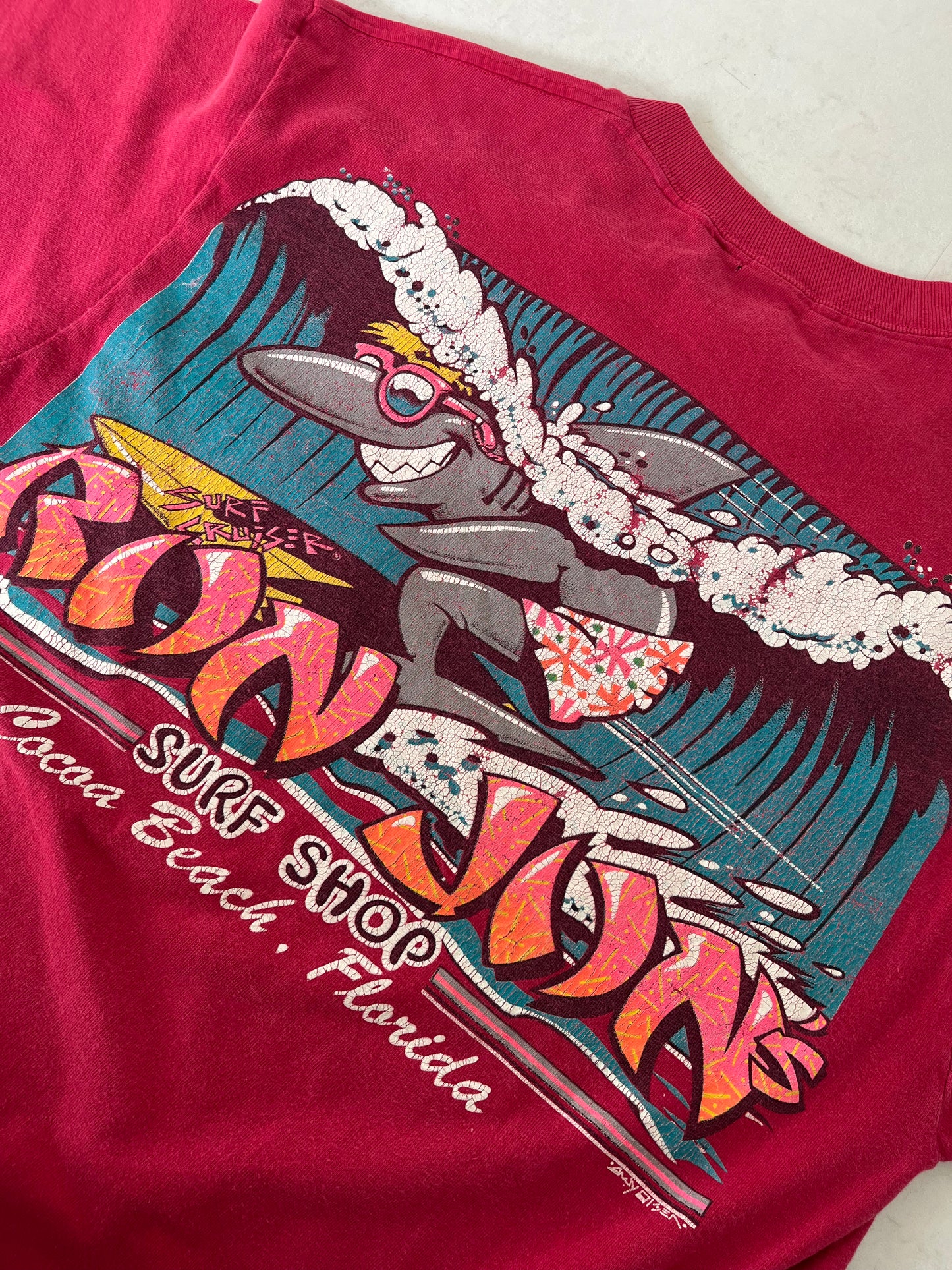 【RONJON SURF SHOP】80's RONJON SURF SHOP Surf Cruiser Pocket T-shirt (About men's M)
