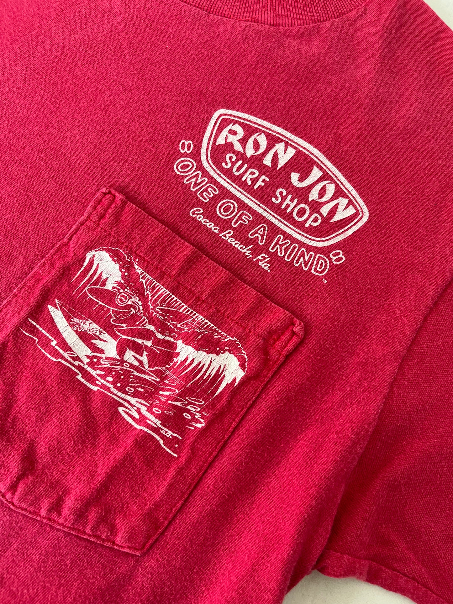 【RONJON SURF SHOP】80's RONJON SURF SHOP Surf Cruiser Pocket T-shirt (About men's M)