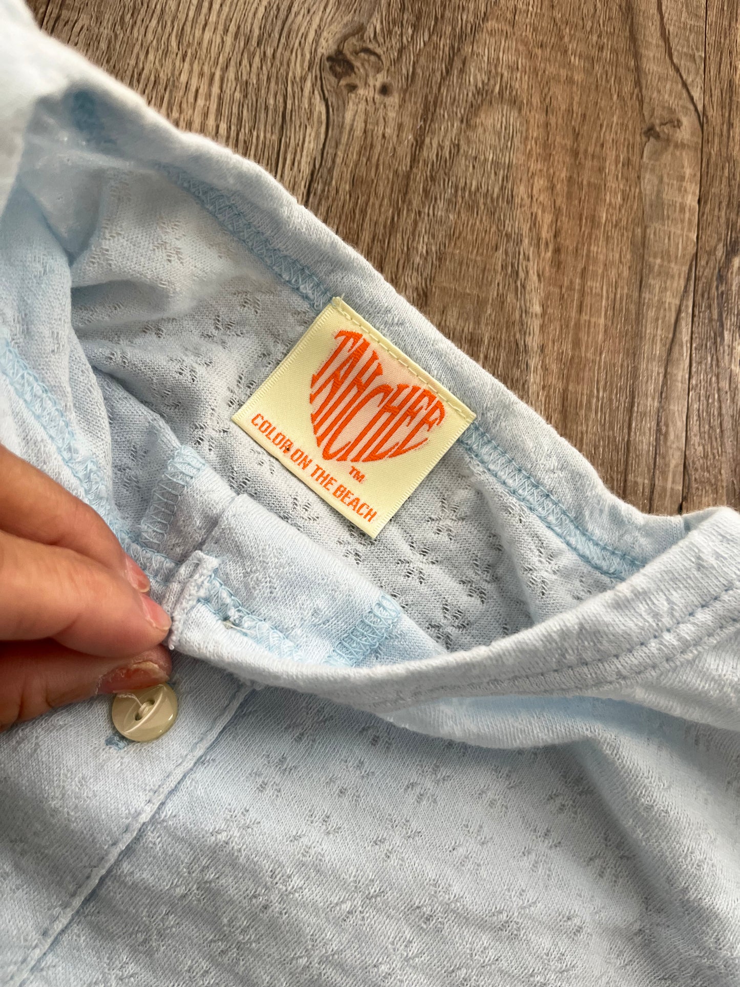【Girls Surf Collection】00's Tahchee Australia Cotton Cardigan Sax (size M)