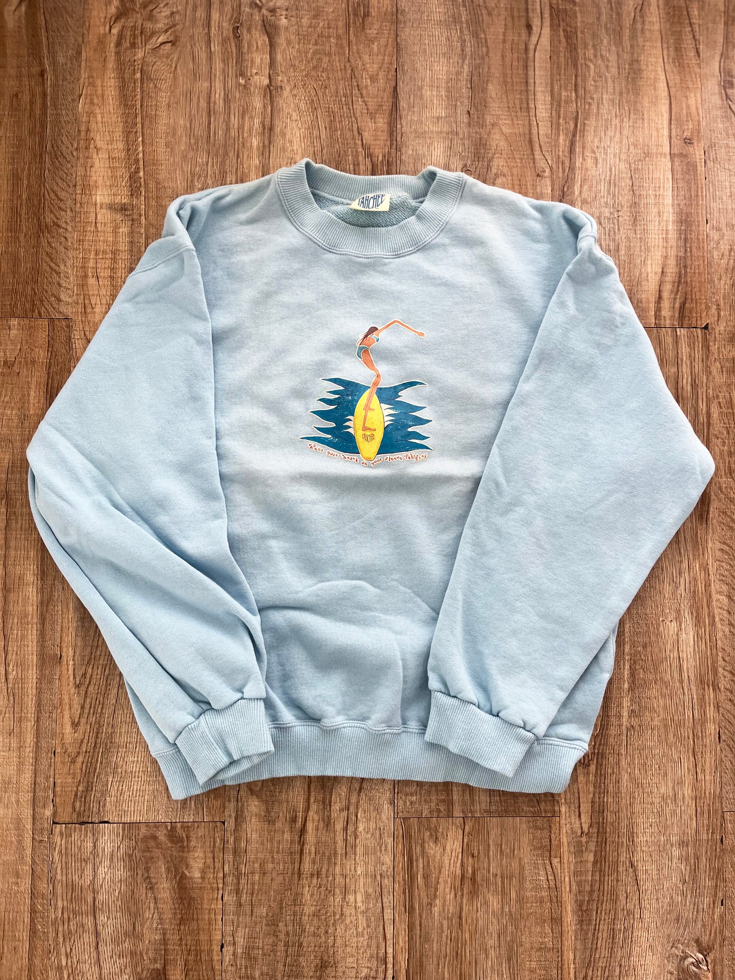 【girls surf collection】vintage TAHCHEE surfing sweat shirt(women's M)