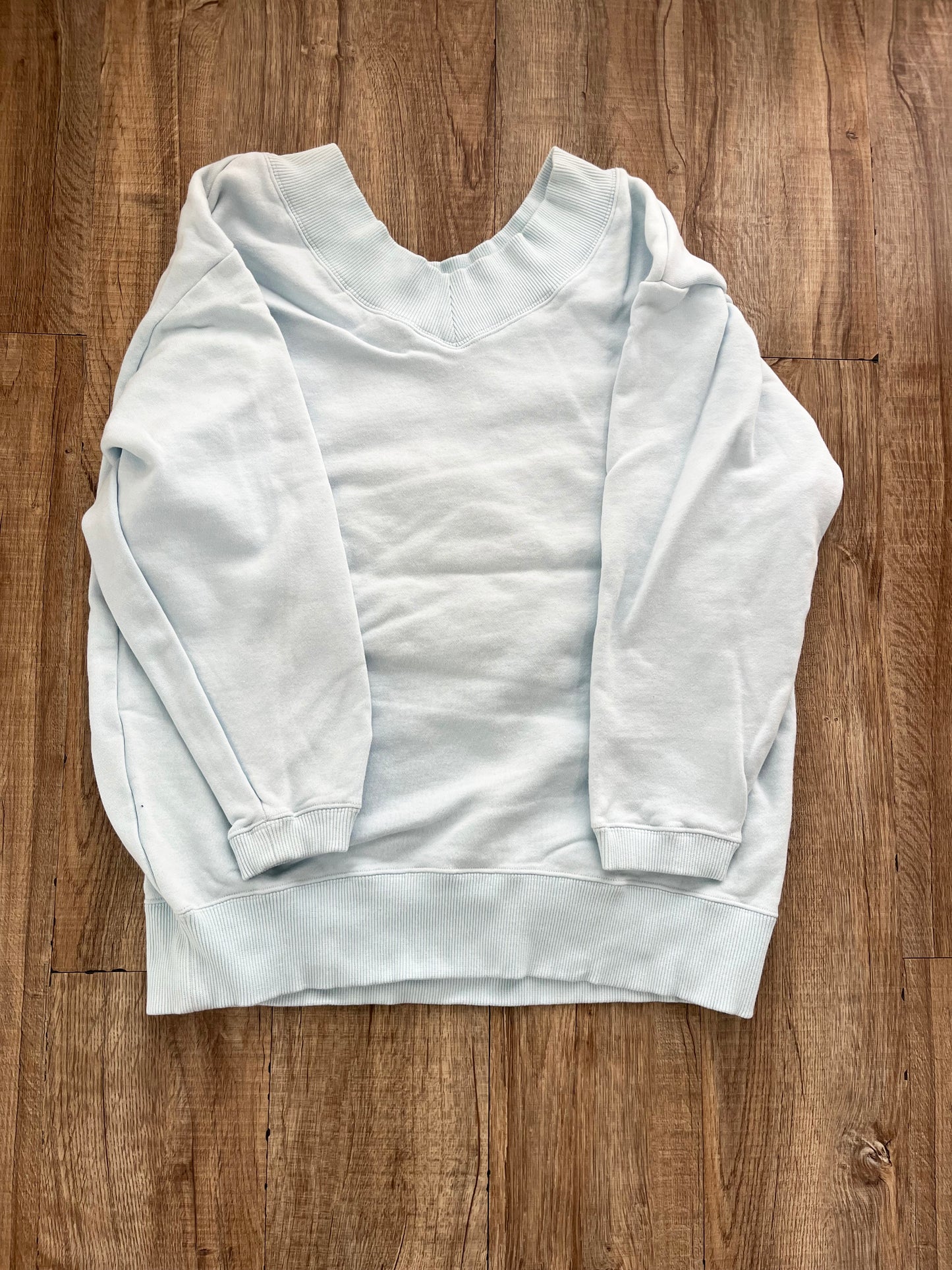 【Girls Surf Collection】90's HOT STAGE Hibiscus Sweat shirt Blue(Free size)