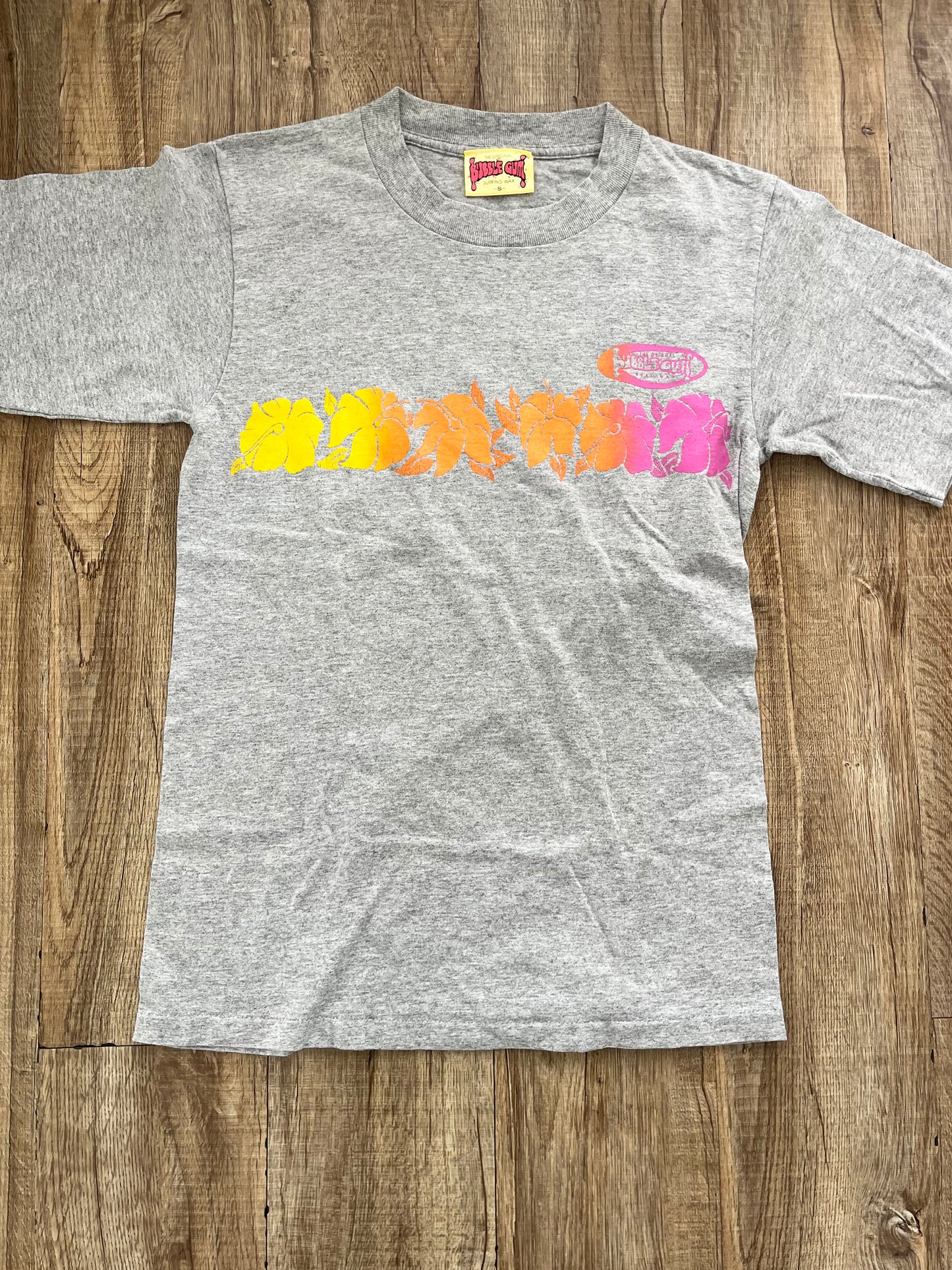 【USED】90's THE ORIGINAL BUBBLE GUM Surf wax T-shirt (men's S)