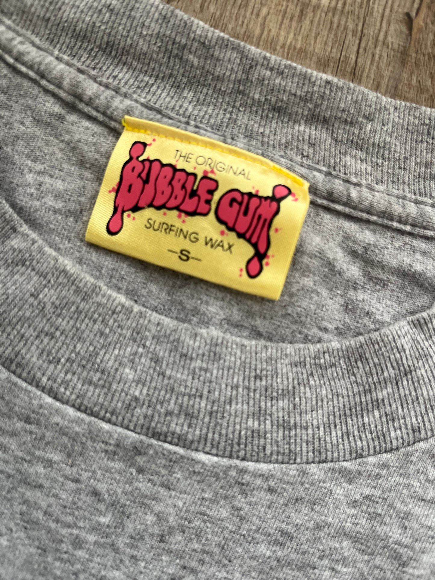 【USED】90's THE ORIGINAL BUBBLE GUM Surf wax T-shirt (men's S)