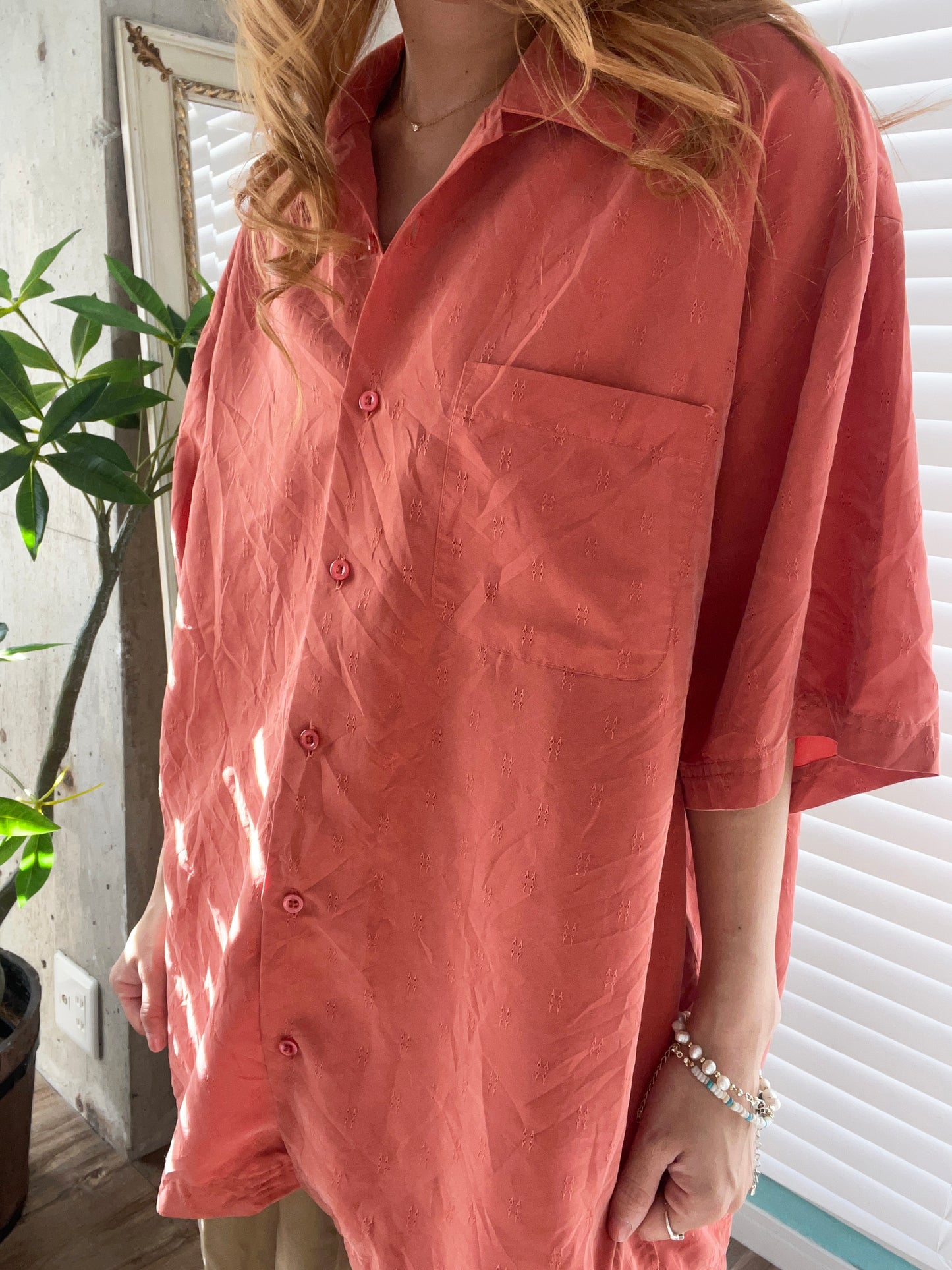 Haggar Men's Rayon Resort Shirt(men's L)