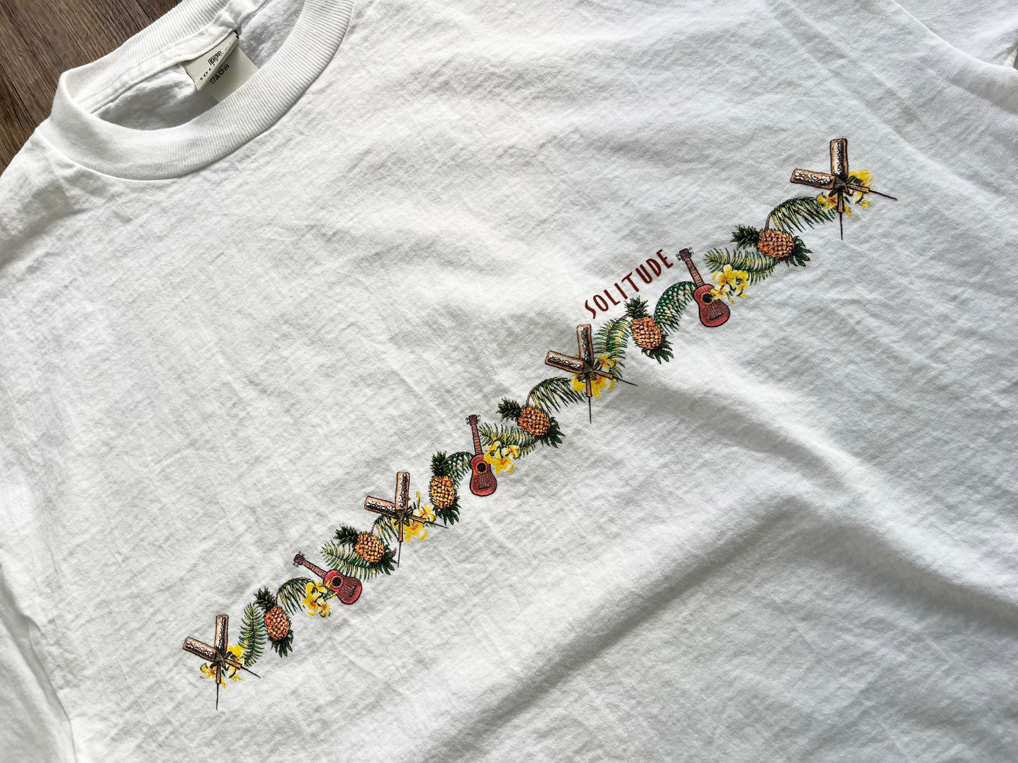 【Legend Surf Collection】solitude Hawaiian T-shirt white(men's M)