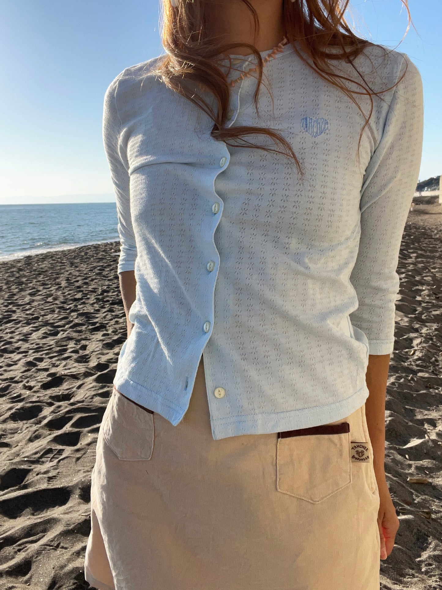 【Girls Surf Collection】00's Tahchee Australia Cotton Cardigan Sax (size M)