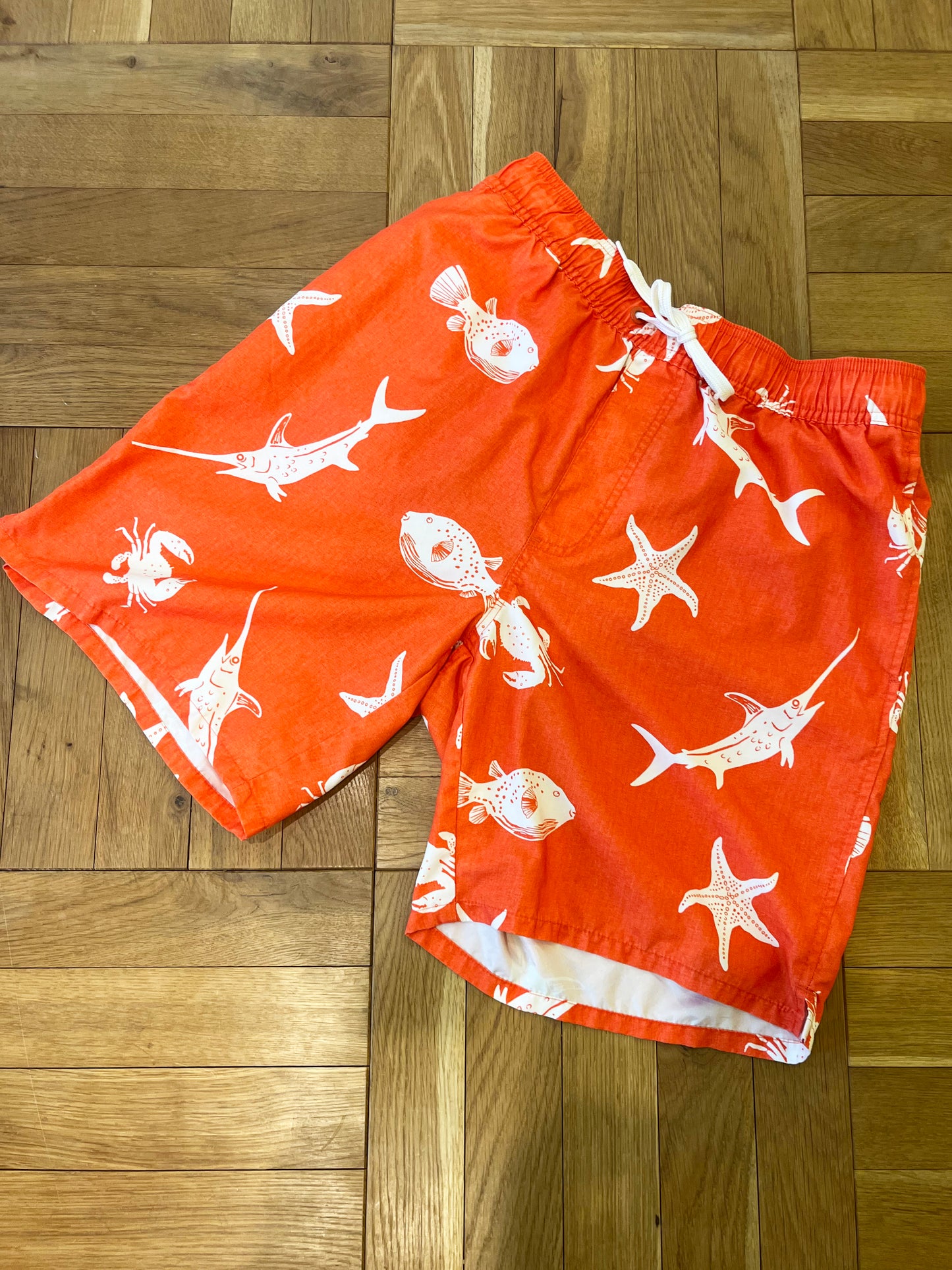 【EURO vintage】Underwater pattern Nylon beach shorts (men's M)