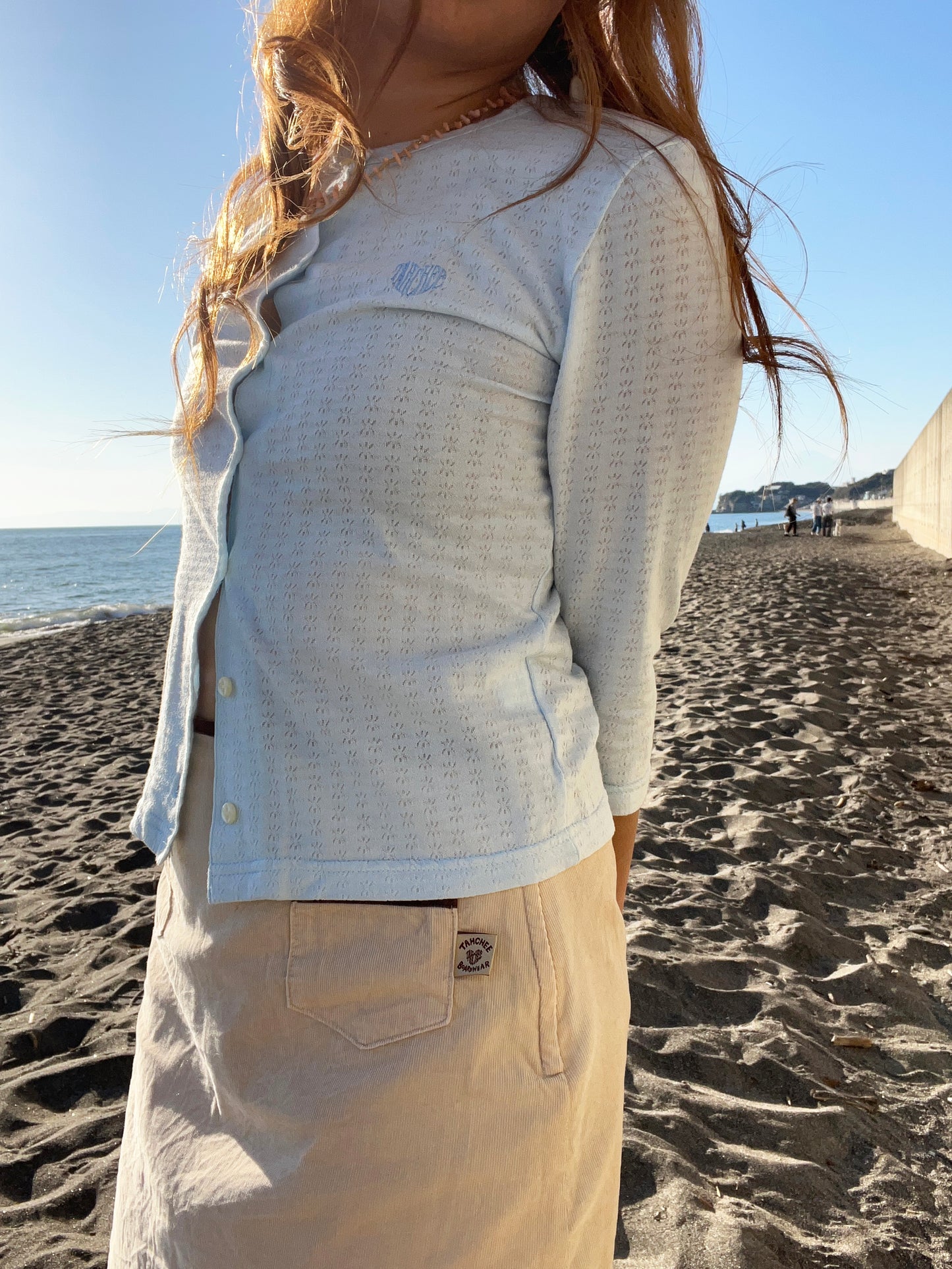 【Girls Surf Collection】00's Tahchee Australia Cotton Cardigan Sax (size M)