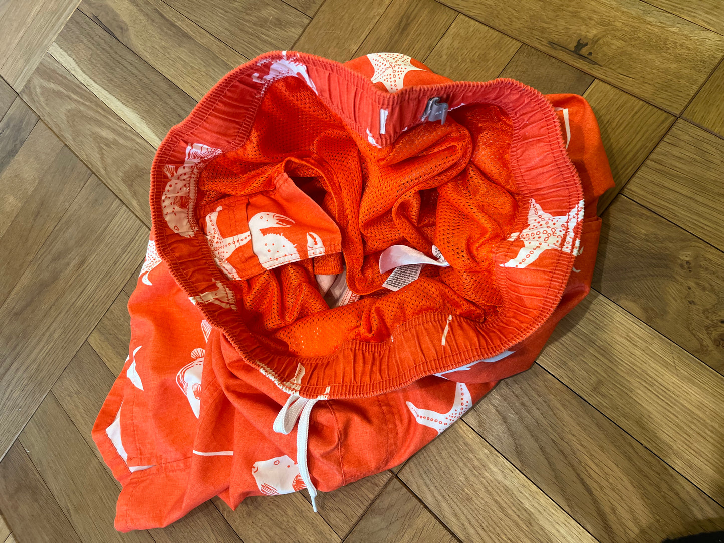 【EURO vintage】Underwater pattern Nylon beach shorts (men's M)