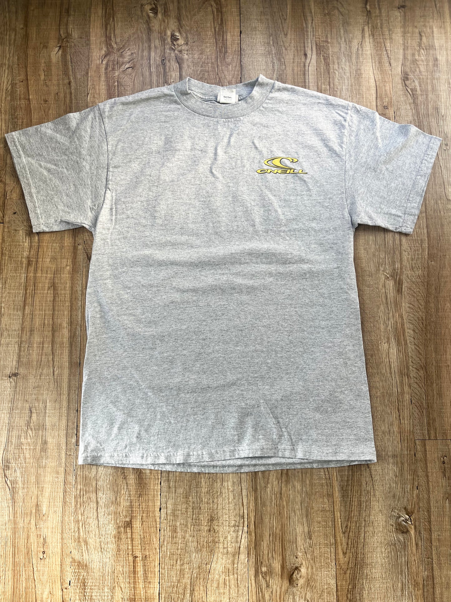 【DeadStock one wash】90's O'NEILL Hibiscus Big Logo T-shirt Grey (men's M)