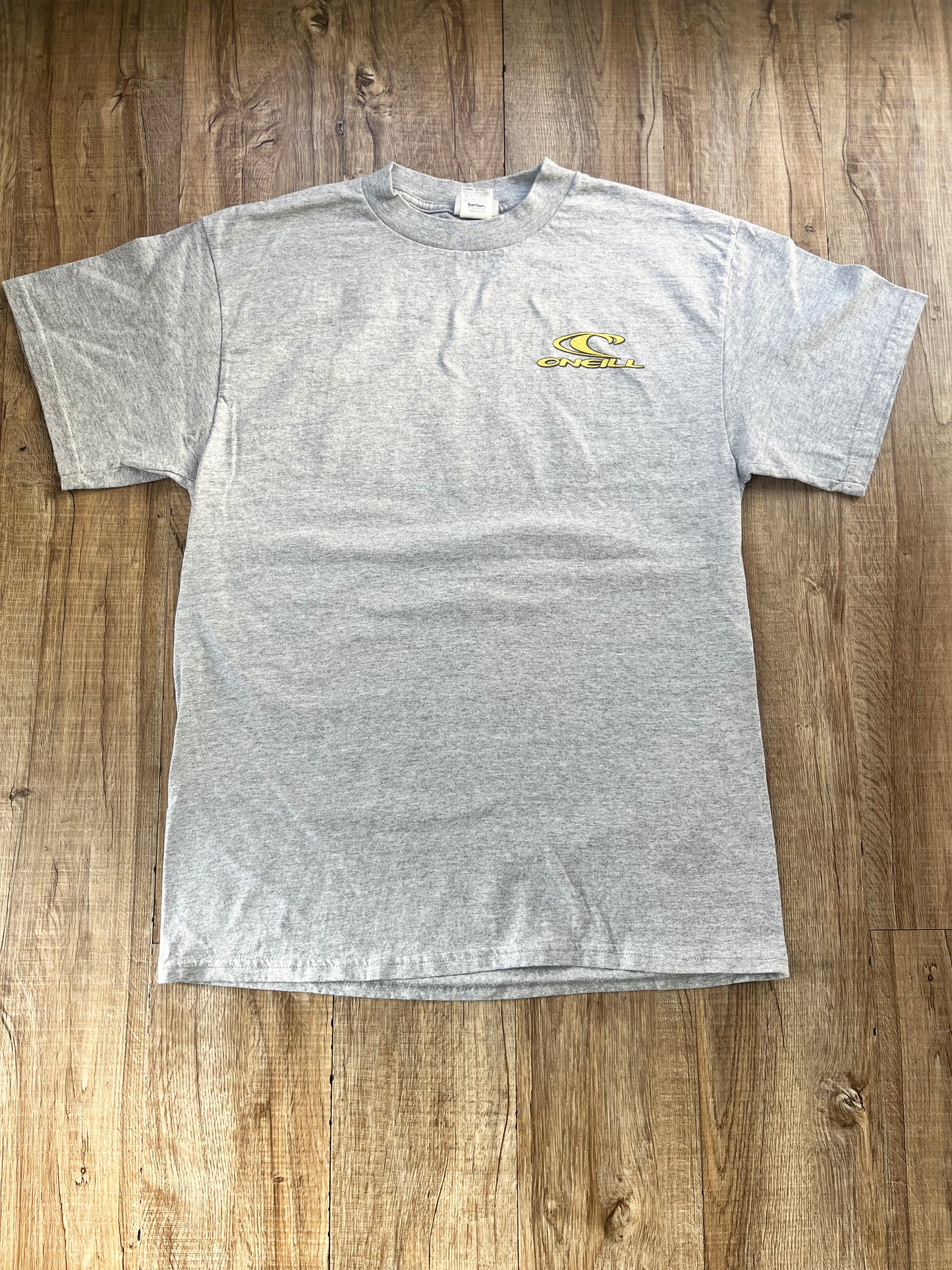 【DeadStock one wash】90's O'NEILL Hibiscus Big Logo T-shirt Grey (men's M)