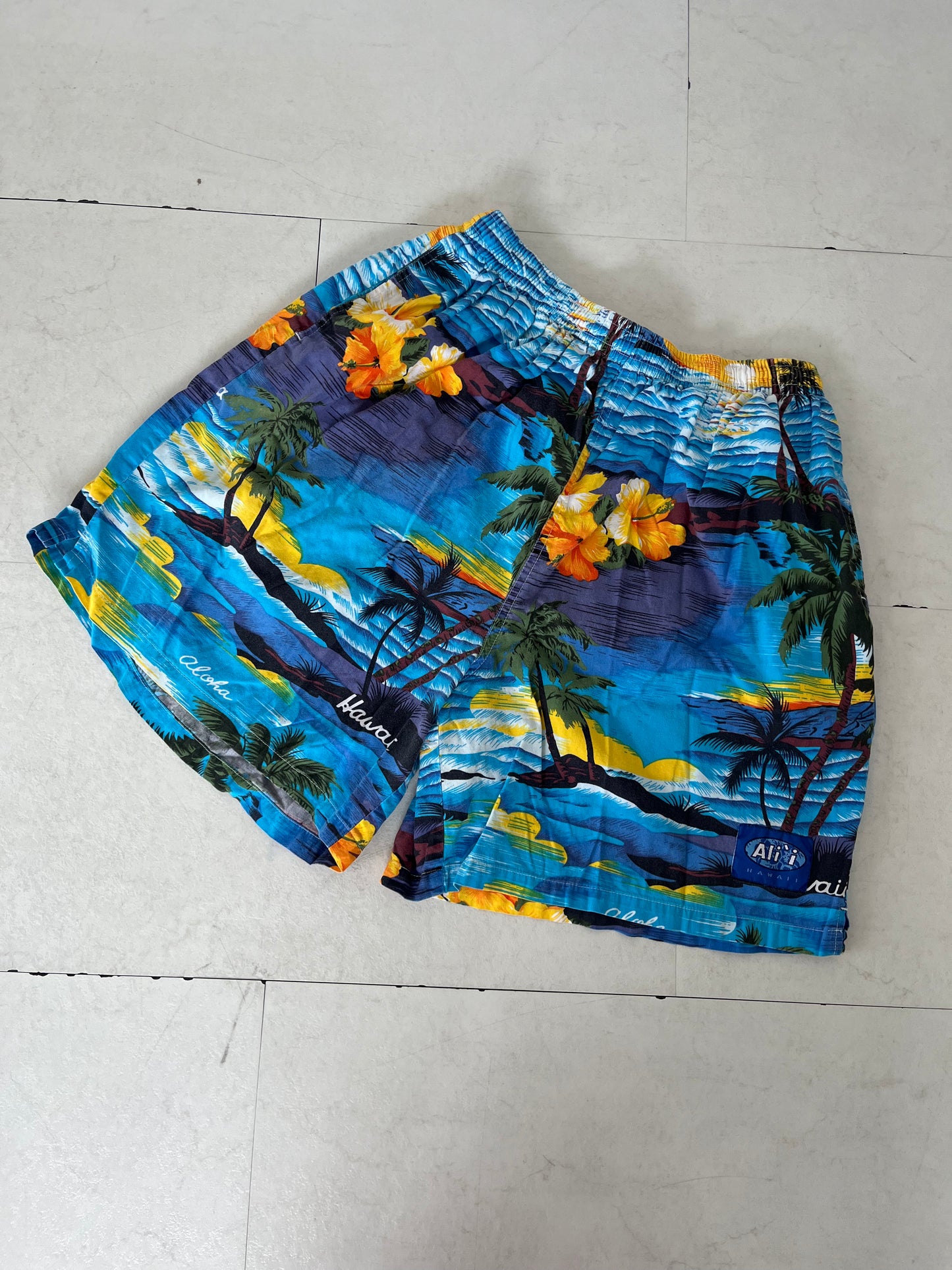【EURO vintage】ALi's Hawaii Aloha beach shorts (men's S相当)