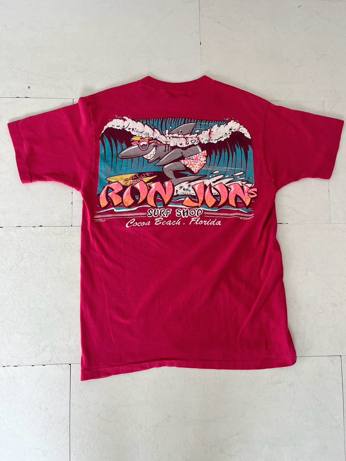 【RONJON SURF SHOP】80's RONJON SURF SHOP Surf Cruiser Pocket T-shirt (About men's M)