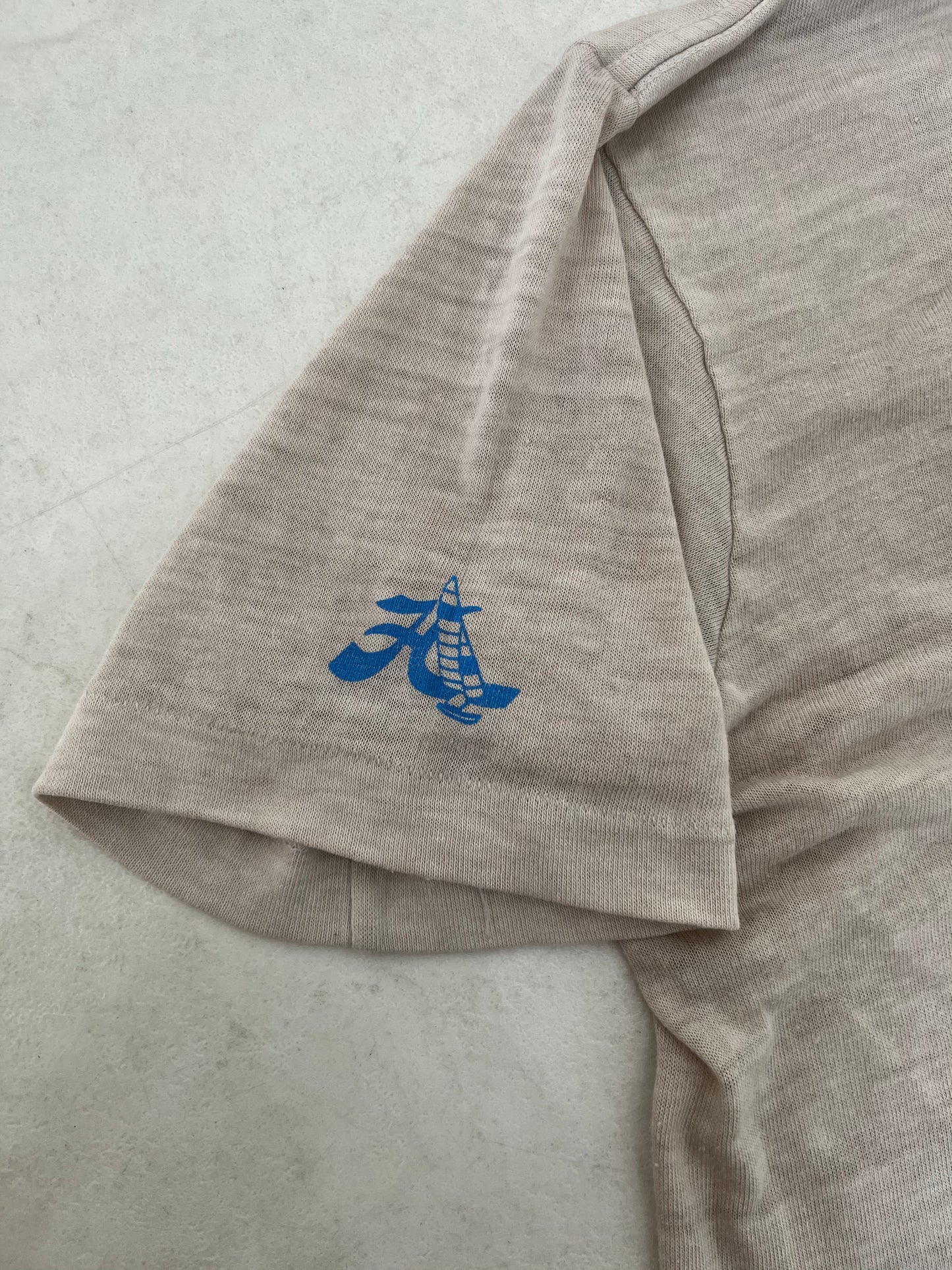 【HOBIE】80's vintage Hobie wind surfing T-shirt Made in USA(women's L)