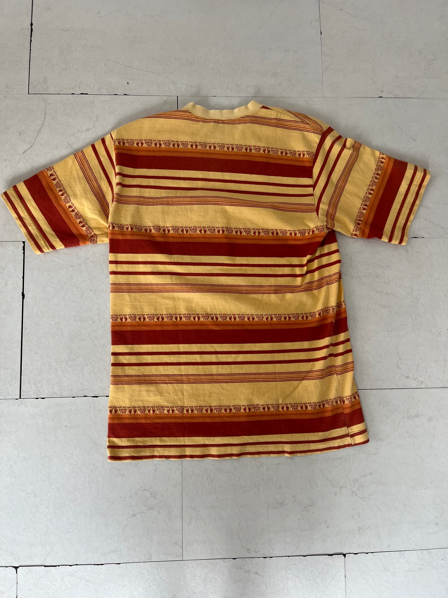 【Hang ten】00's Hang ten Striped Surf Pocket T-Shirt (men's XL)