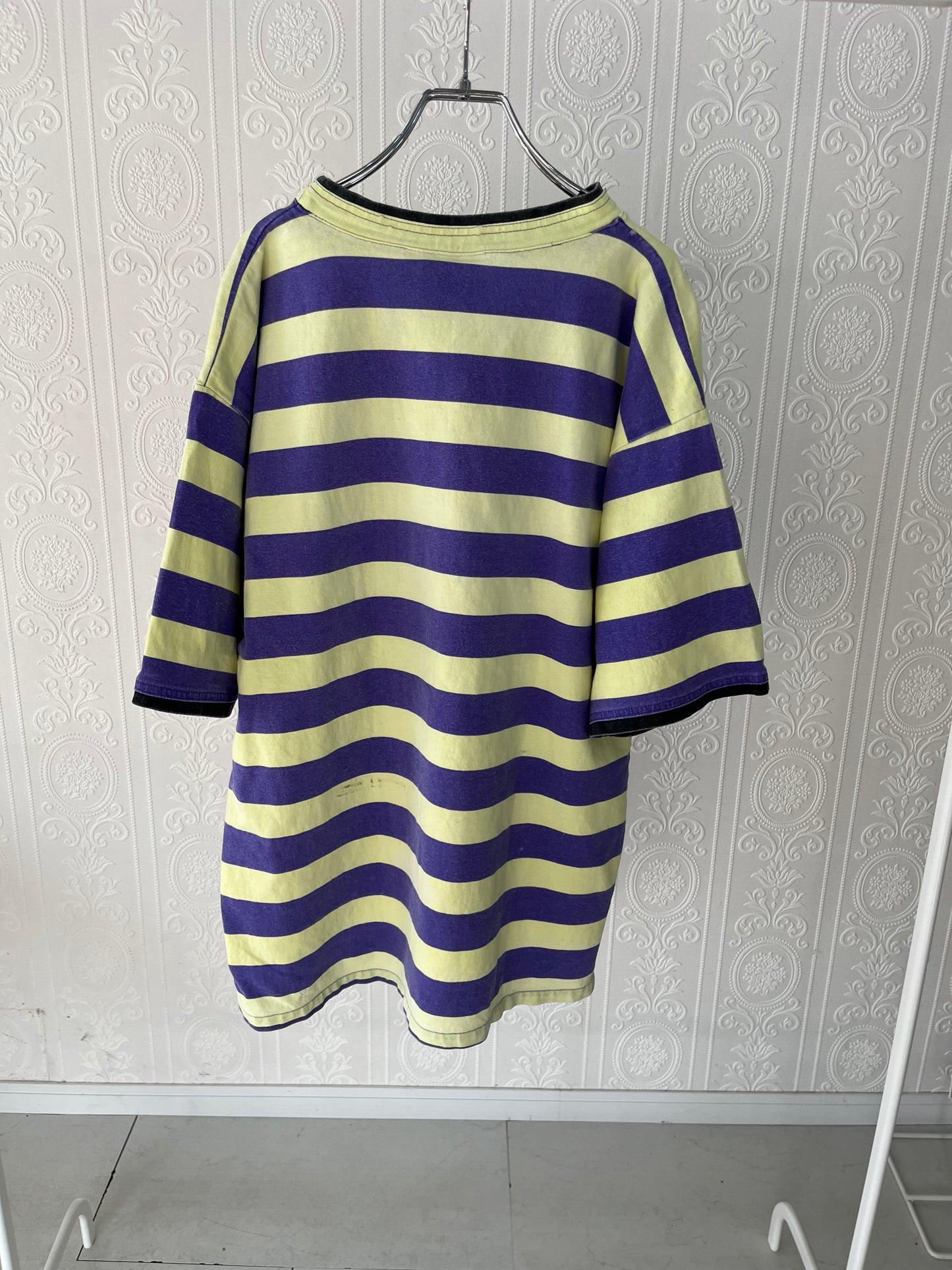 【Quiksilver】80's vintage Quiksilver striped T-shirt Made in USA(men's L)