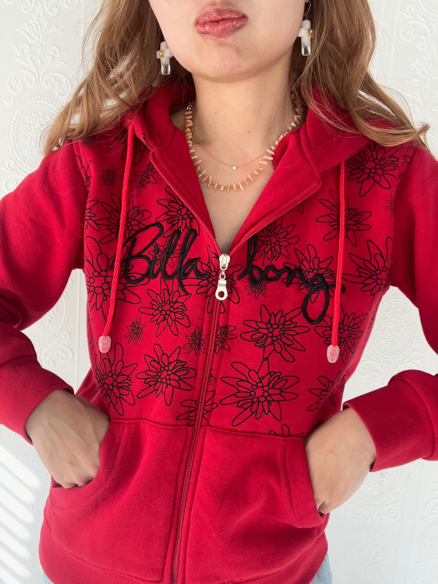 【Billabong】00's Billabong Y2k Surf Zip up Hoodie (women's S)