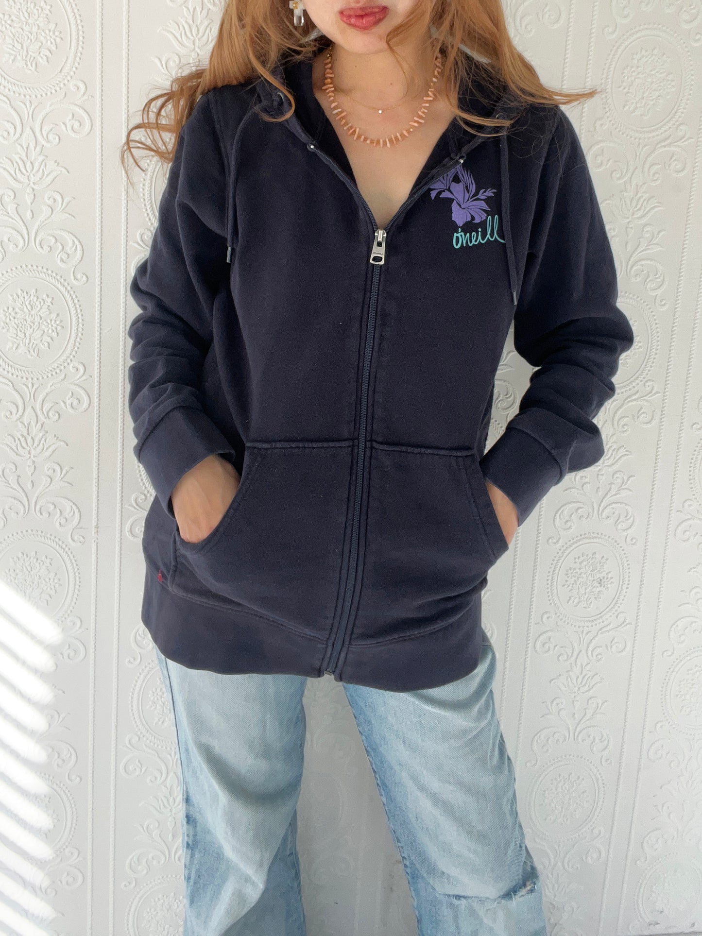 【O'Neill】00's O'Neill Y2K Surf zip up Hoodie (women's L)