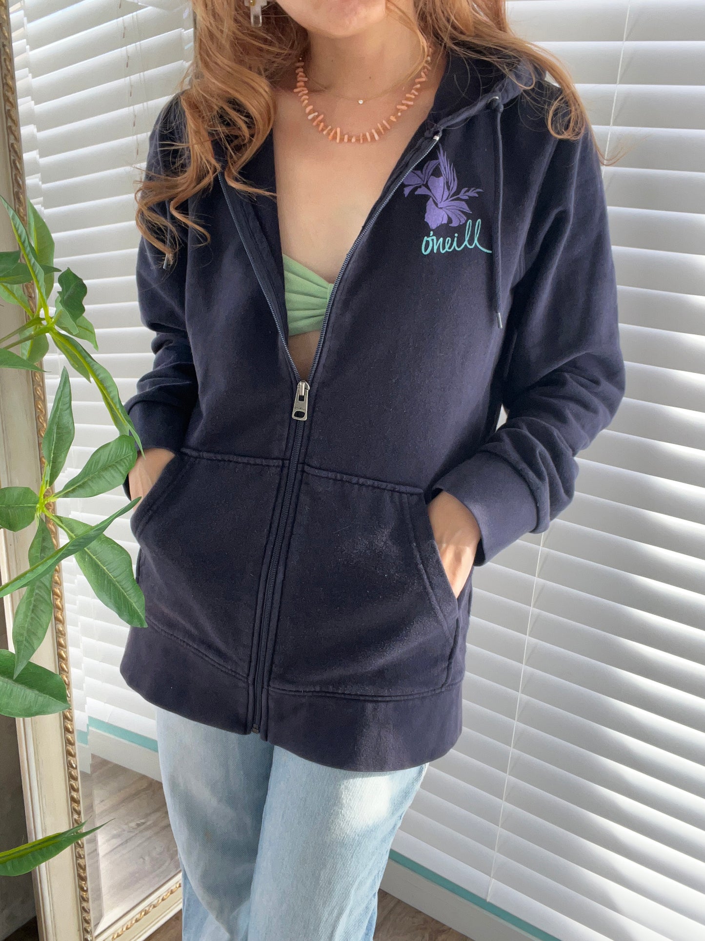 【O'Neill】00's O'Neill Y2K Surf zip up Hoodie (women's L)
