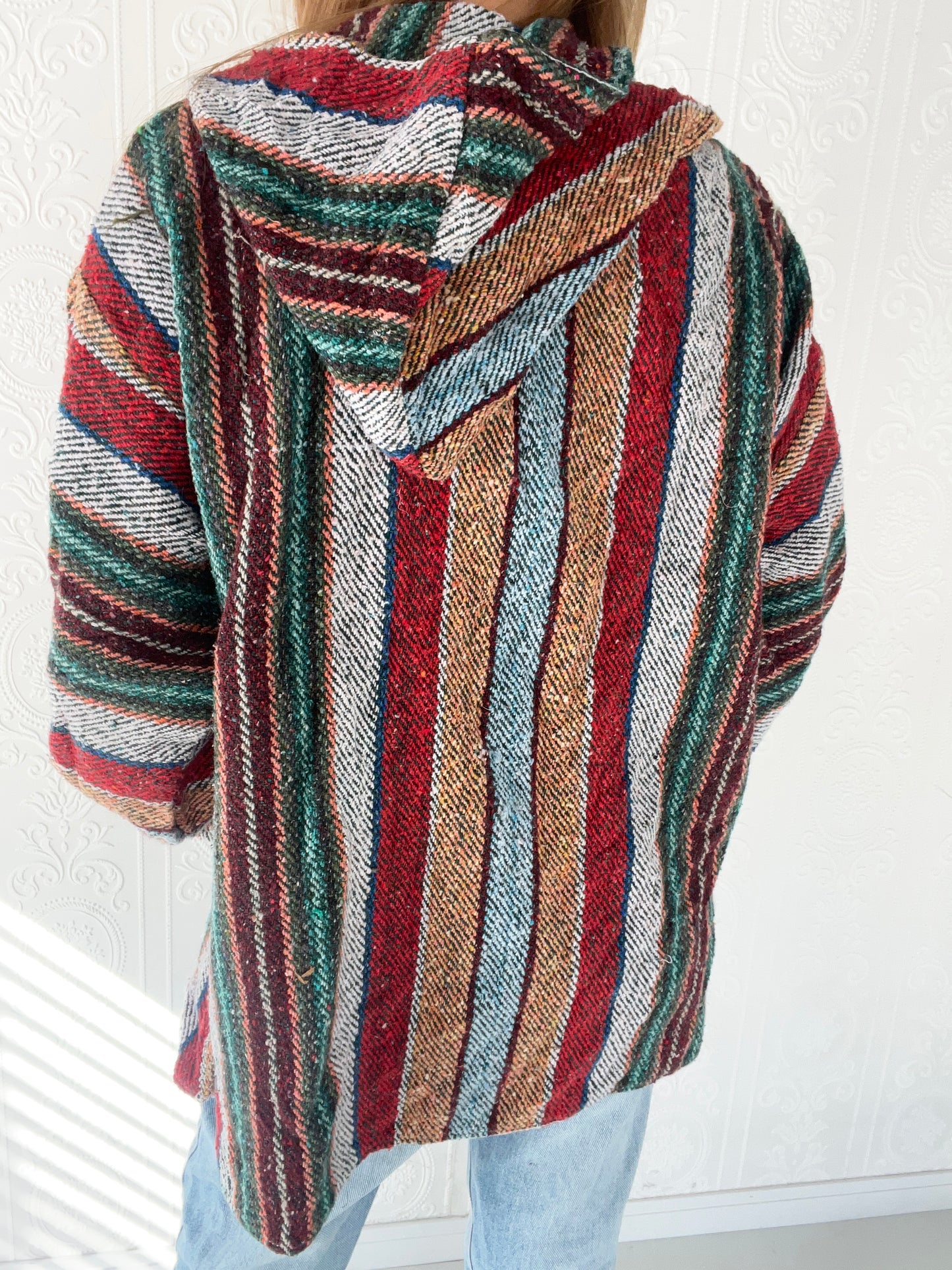 【BORO】MOLINA multi color mexican parka Baja Hoodie (men's XL)
