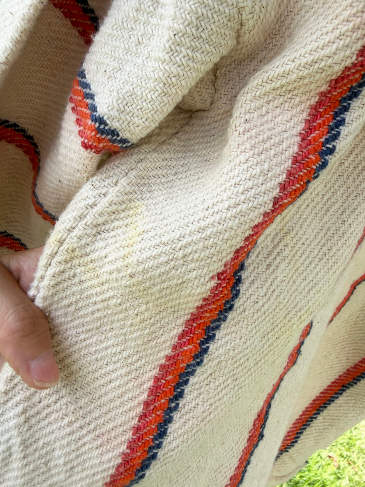 Ivory Multi Stripe Baja Hoodie (size S)