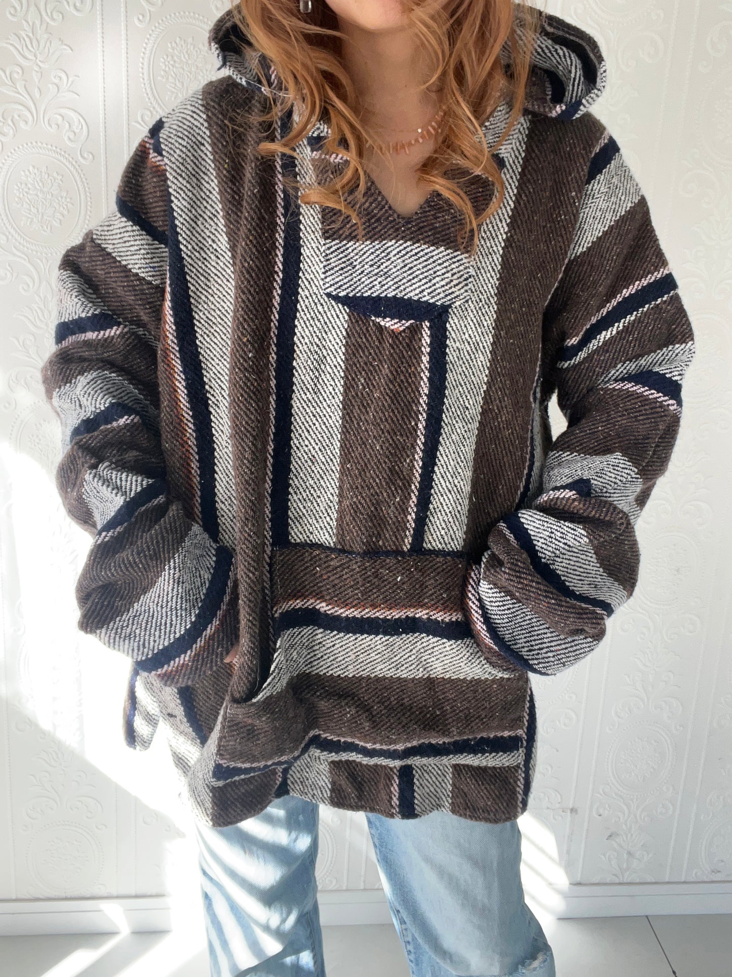Brown color mexican parka Baja Hoodie (men's XL相当)