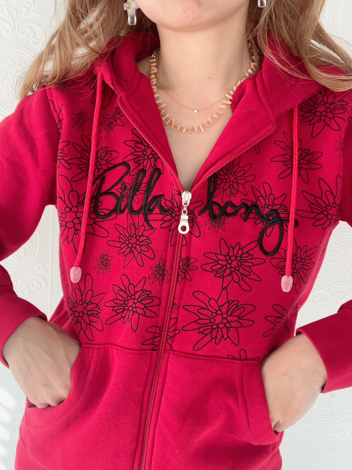 【Billabong】00's Billabong Y2k Surf Zip up Hoodie (women's S)