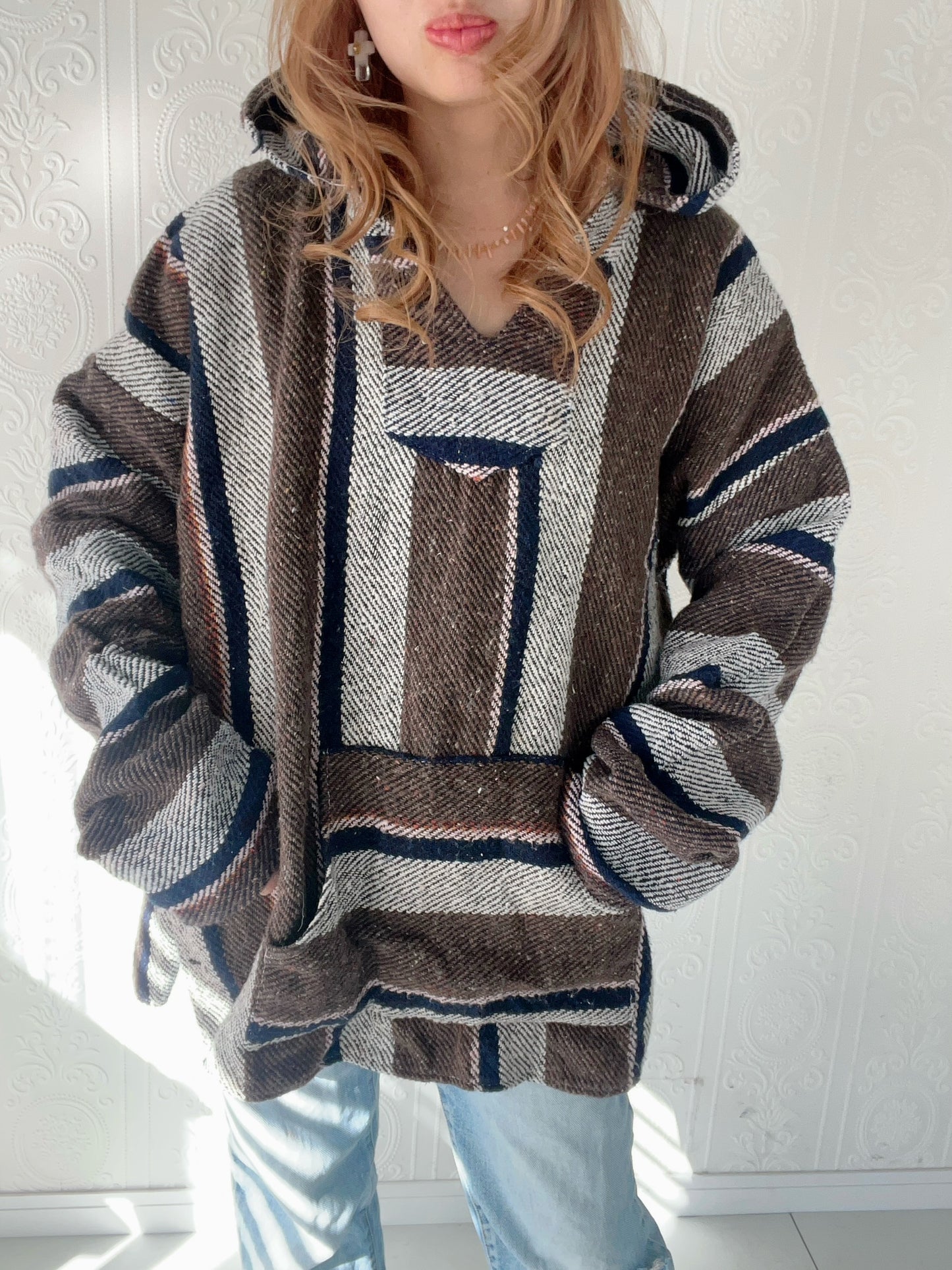 Brown color mexican parka Baja Hoodie (men's XL相当)