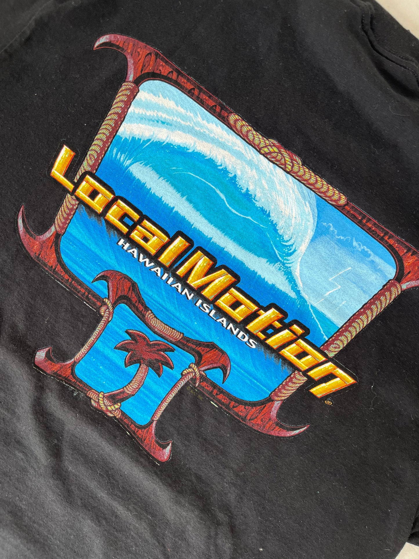 【Local Motion】00's Local motion Hawaiian island T-shirt (men's M)