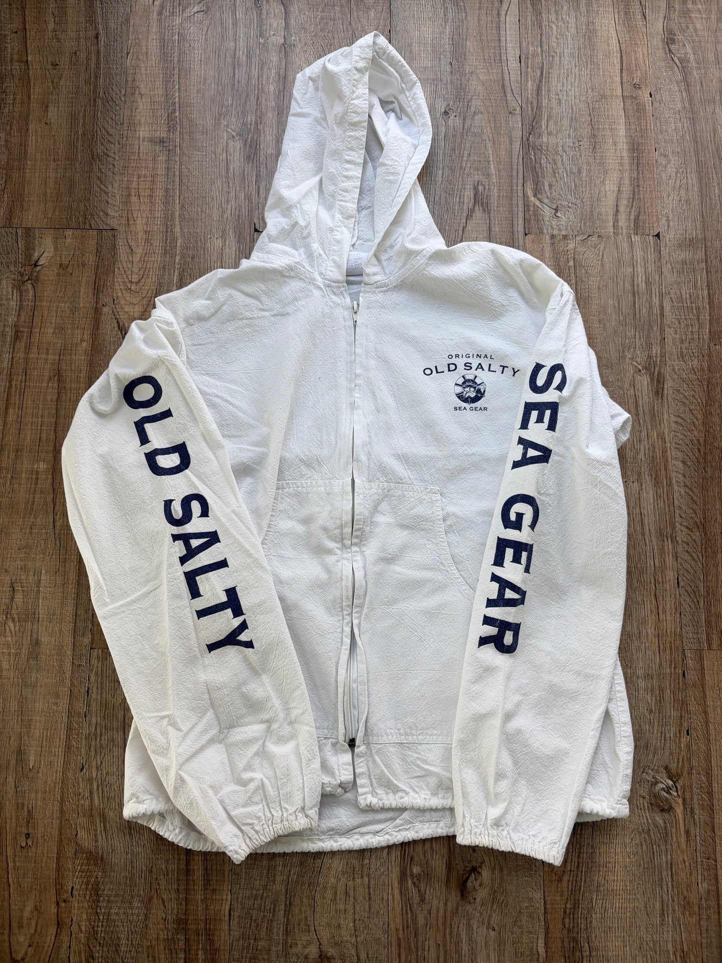 Original Old Salty Sea Gear Beach Zip-UP Hoodie men's S