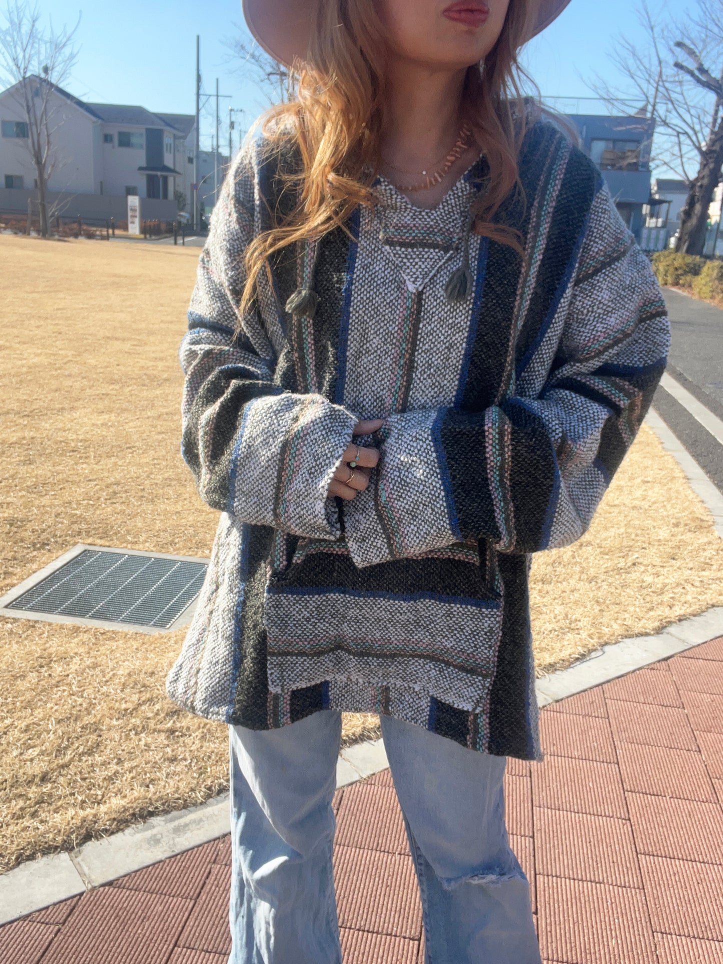 Navy color mexican parka Baja Hoodie (men's XL相当)