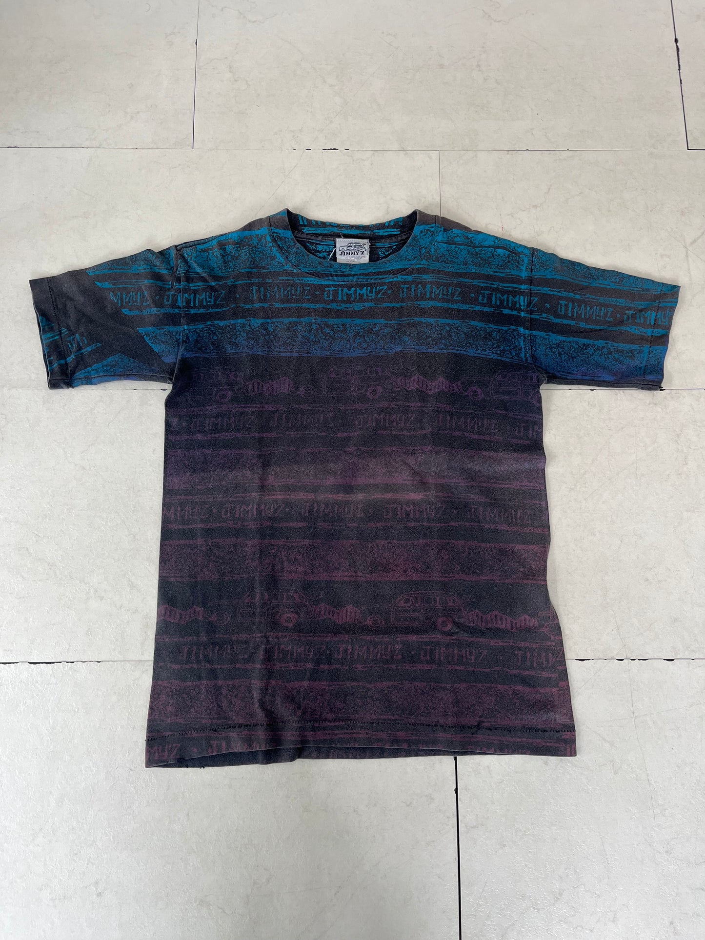 90's Jimmy'Z All-over pattern T-shit Made in USA (size S/M)
