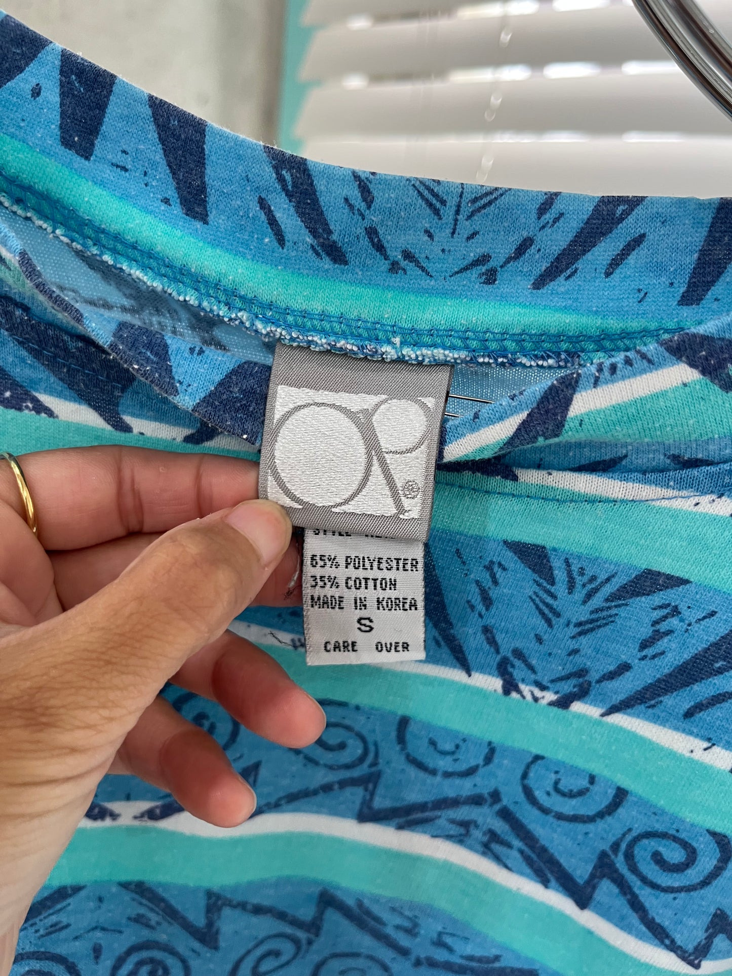 90s Ocean Pacific All-over pattern T-shirt men's S (実際のサイズM相当)