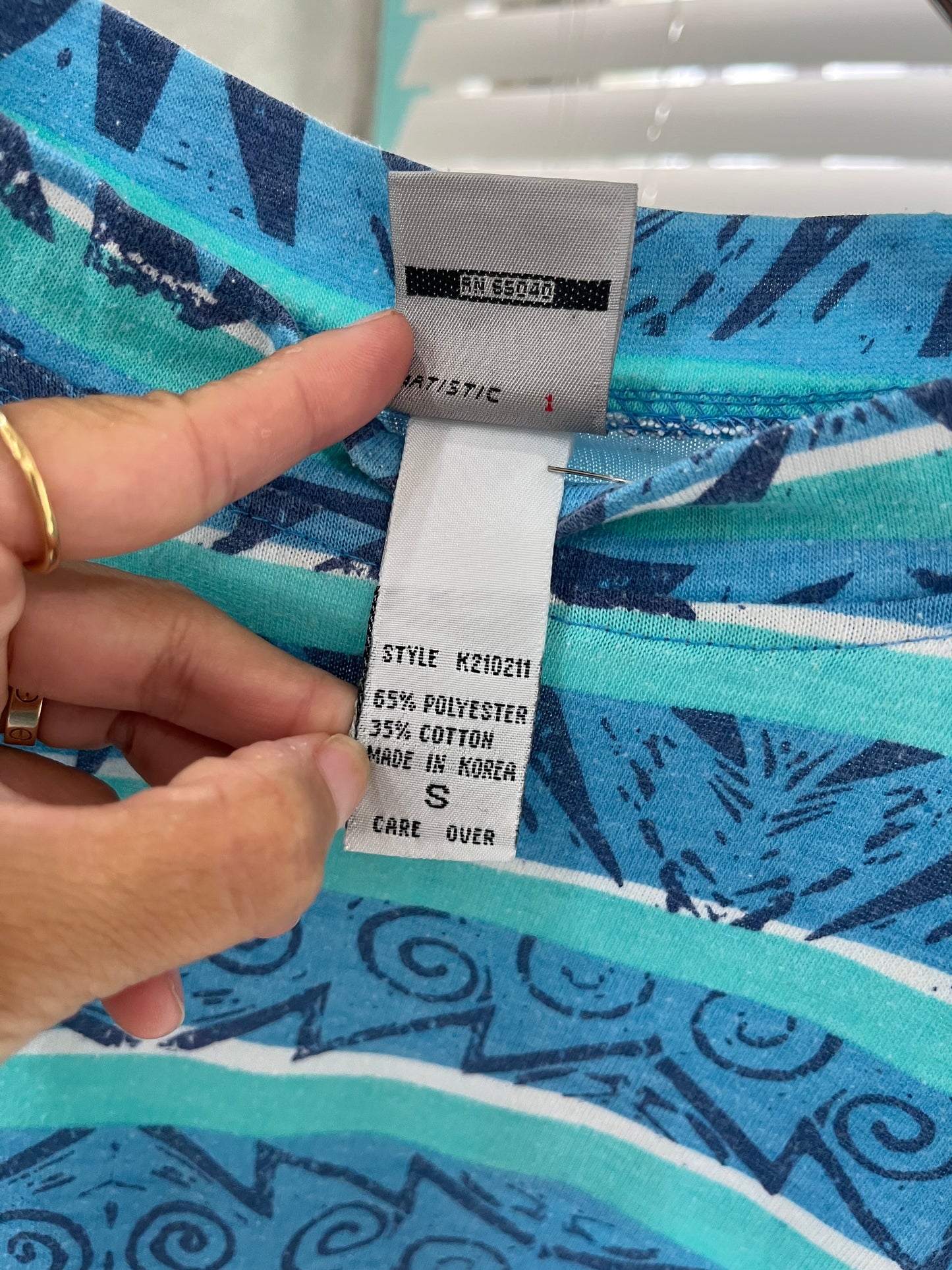 90s Ocean Pacific All-over pattern T-shirt men's S (実際のサイズM相当)