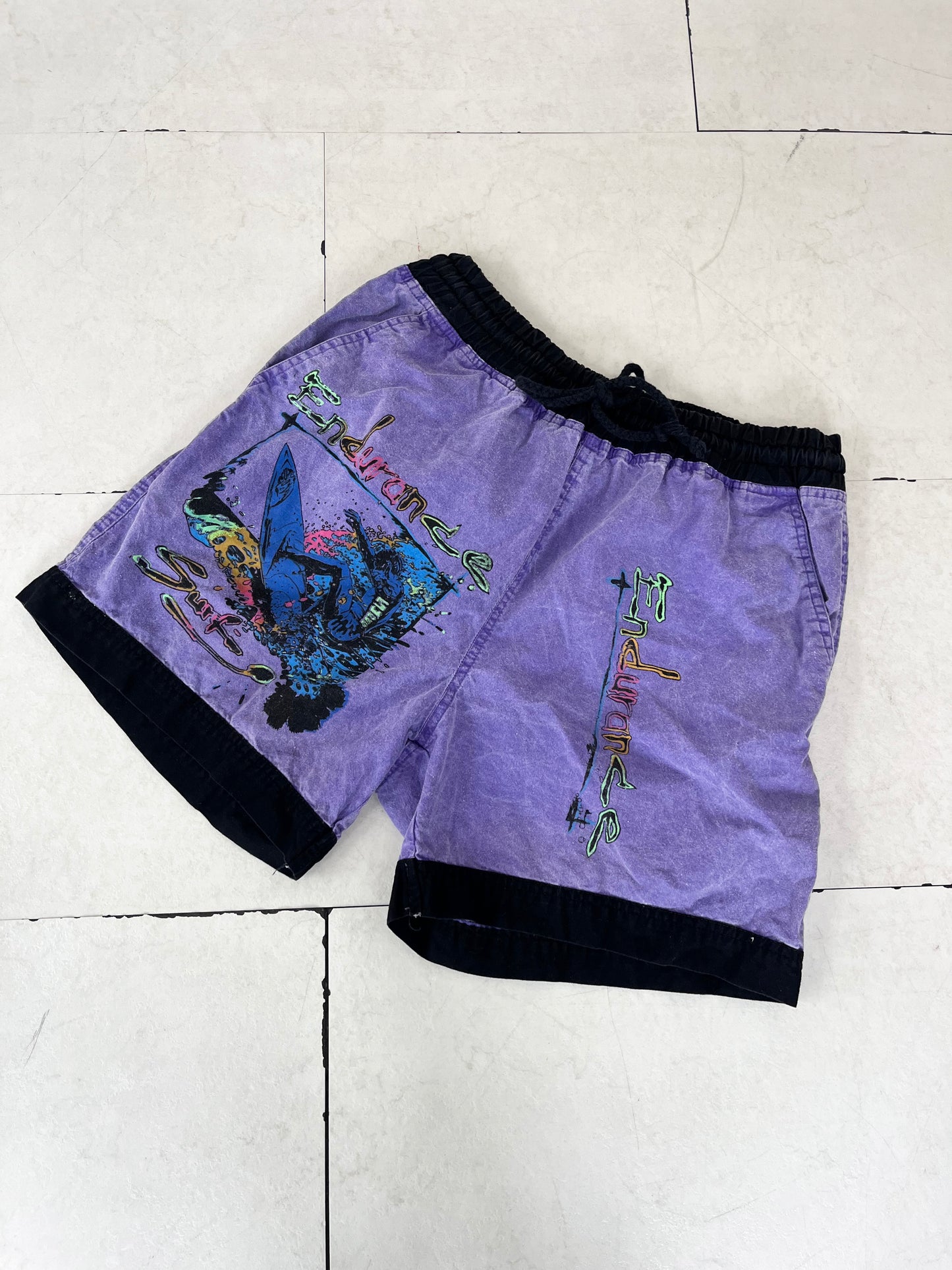80's Euro vintage Endurance Surf Cotton Beach shorts (men's M ※実際はL相当)