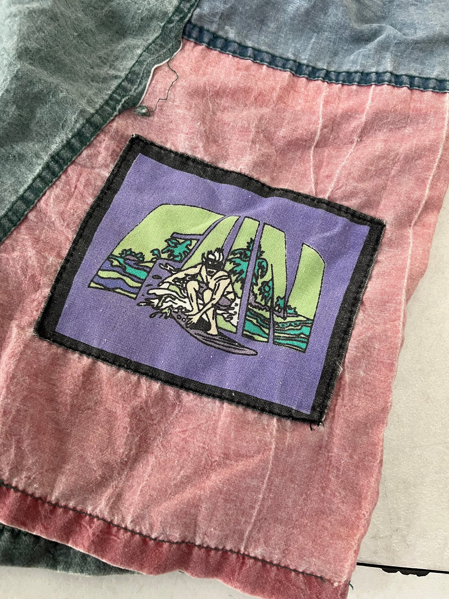 80's Euro vintage Fun surfing Nylon beach shorts (men's M)