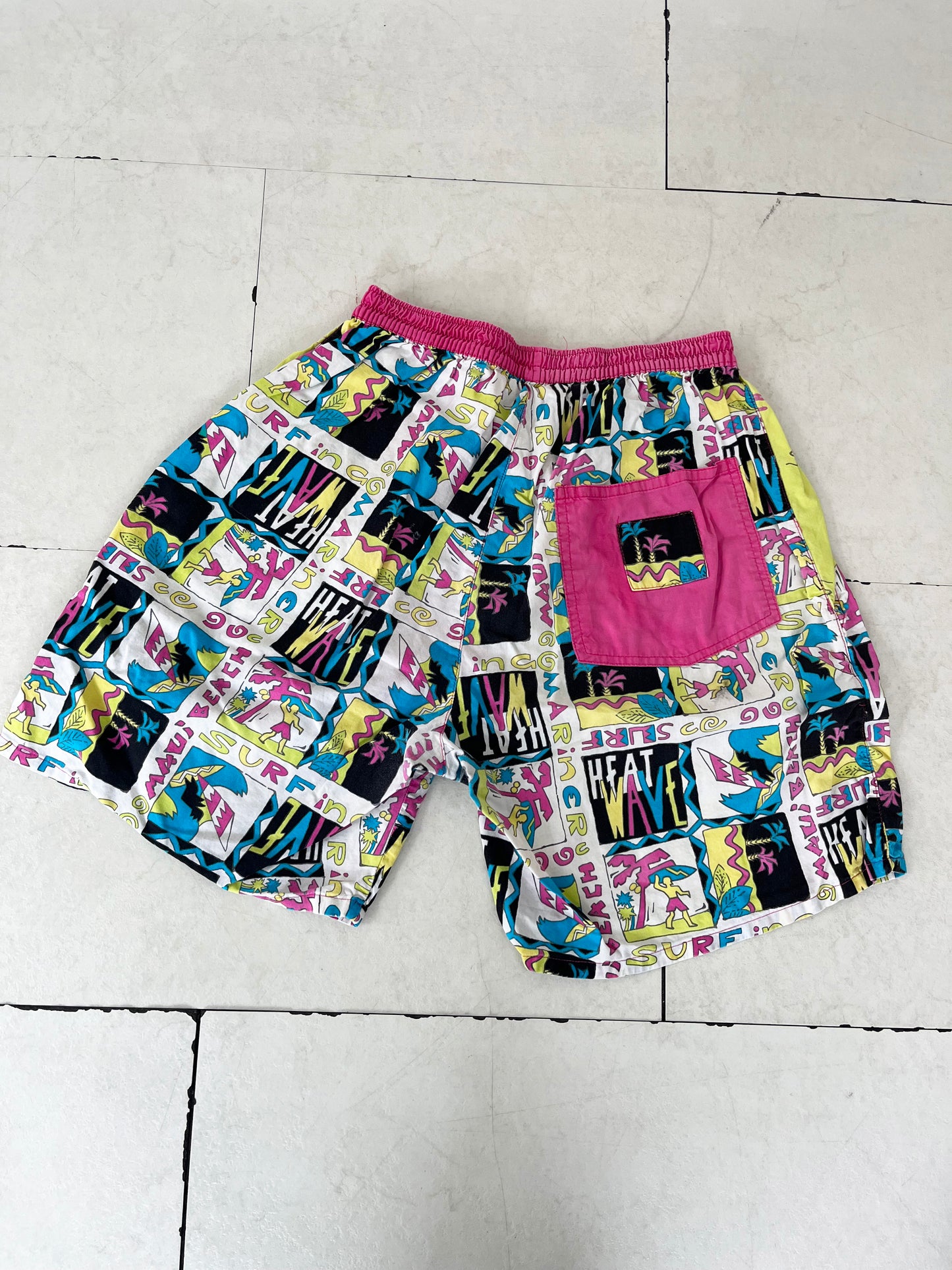 80's Maui Beach Surf Cotton Beach Shorts (men's S / women's M相当)