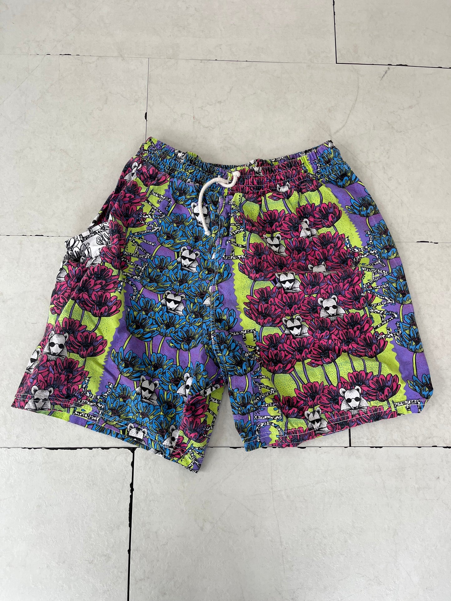 80's Euro vintage FANATIC Mouse Beach shorts (men's S /women's M相当)