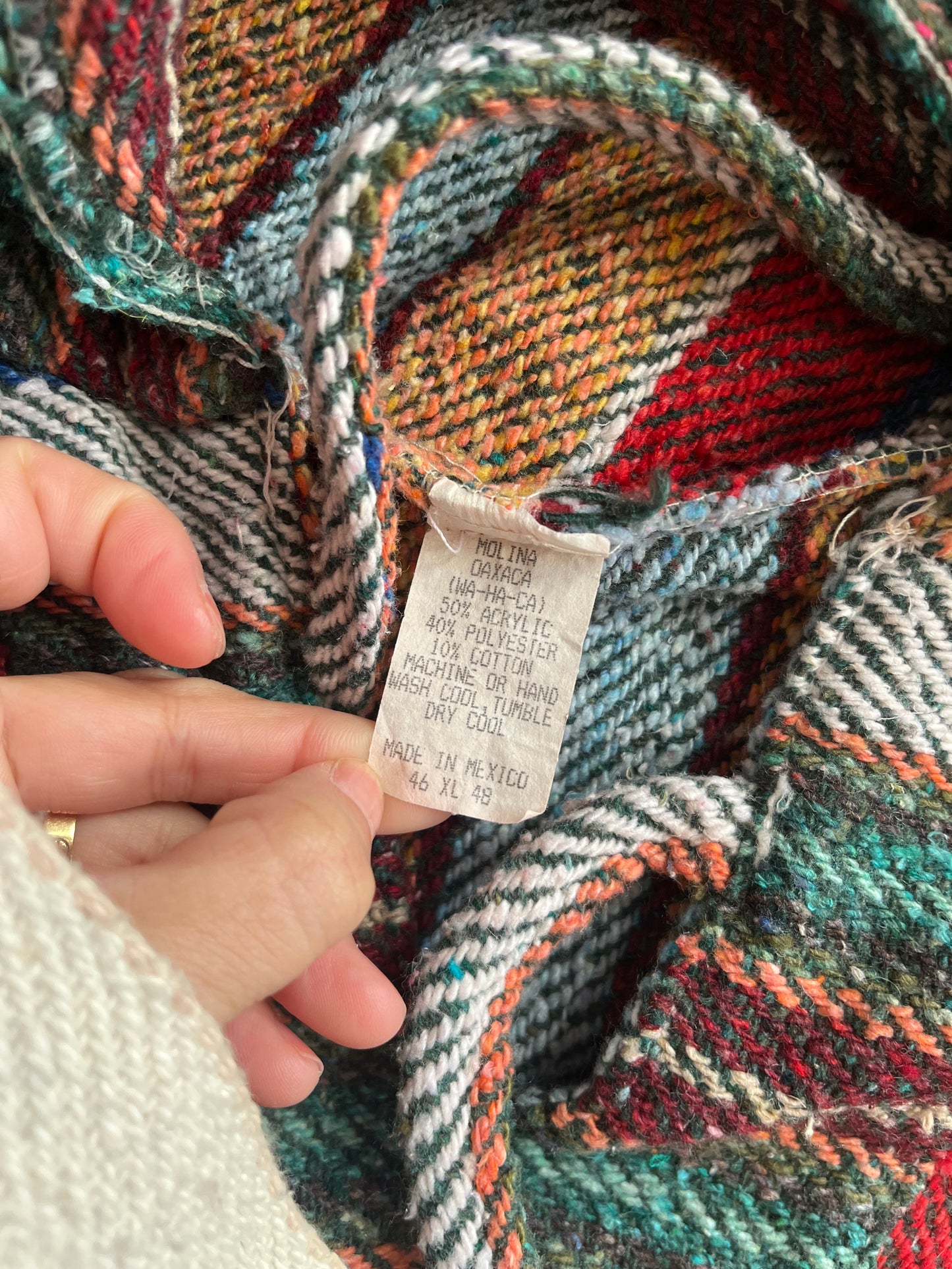 【BORO】MOLINA multi color mexican parka Baja Hoodie (men's XL)