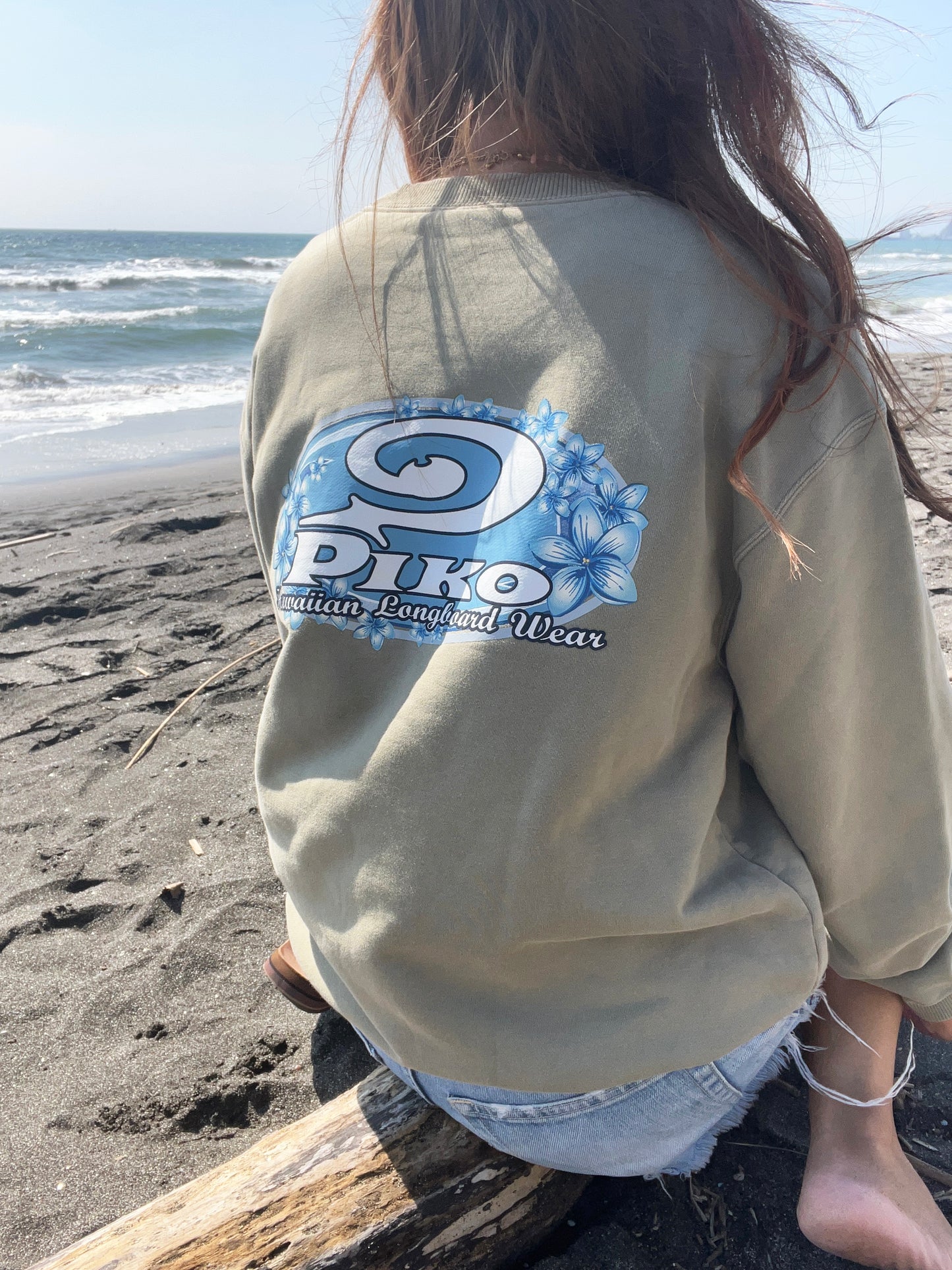 【PIKO】90's-00's PIKO HAWAIIAN LONG BOARD Sweat shirt (men's M)
