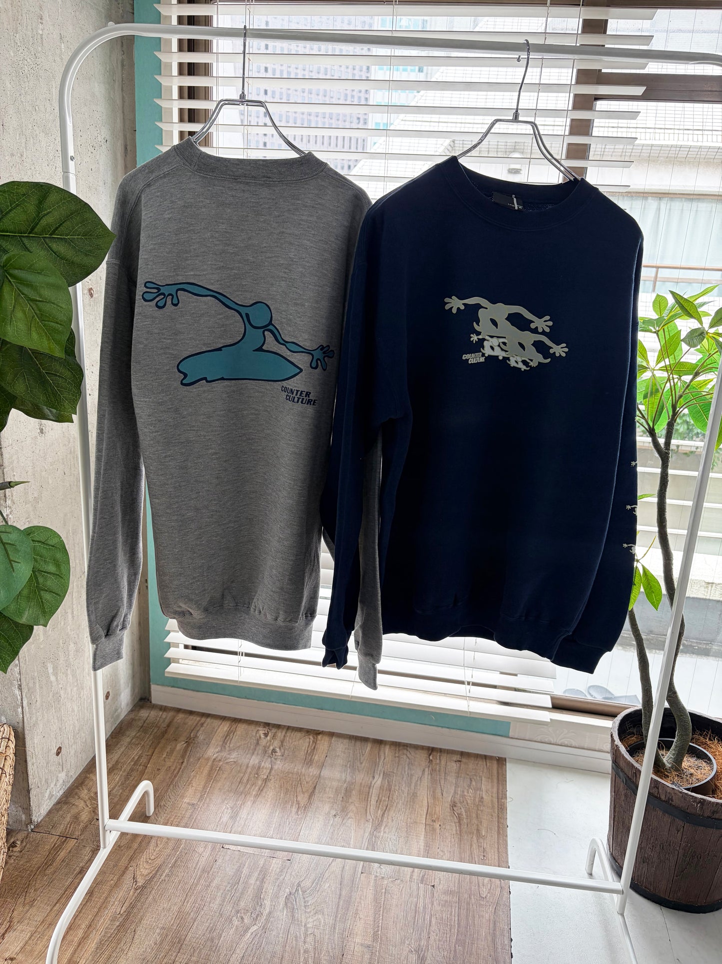 【Legend Surf Collection】Dead Stock onewash90's Counter Culture Sweat shirts Navy sizeL